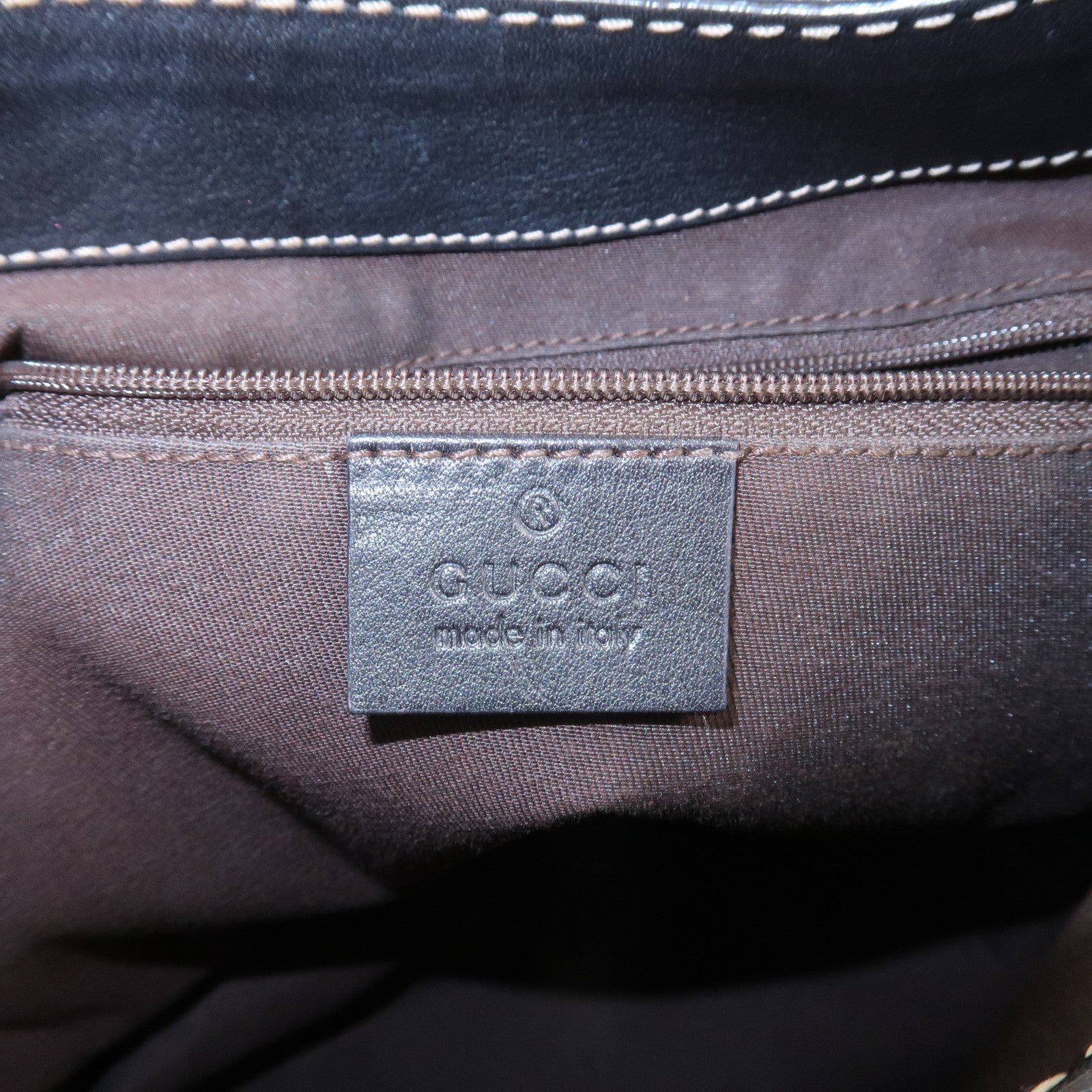 GUCCI Sherry Line GG Canvas Leather Shoulder Bag Beige 233608 Used