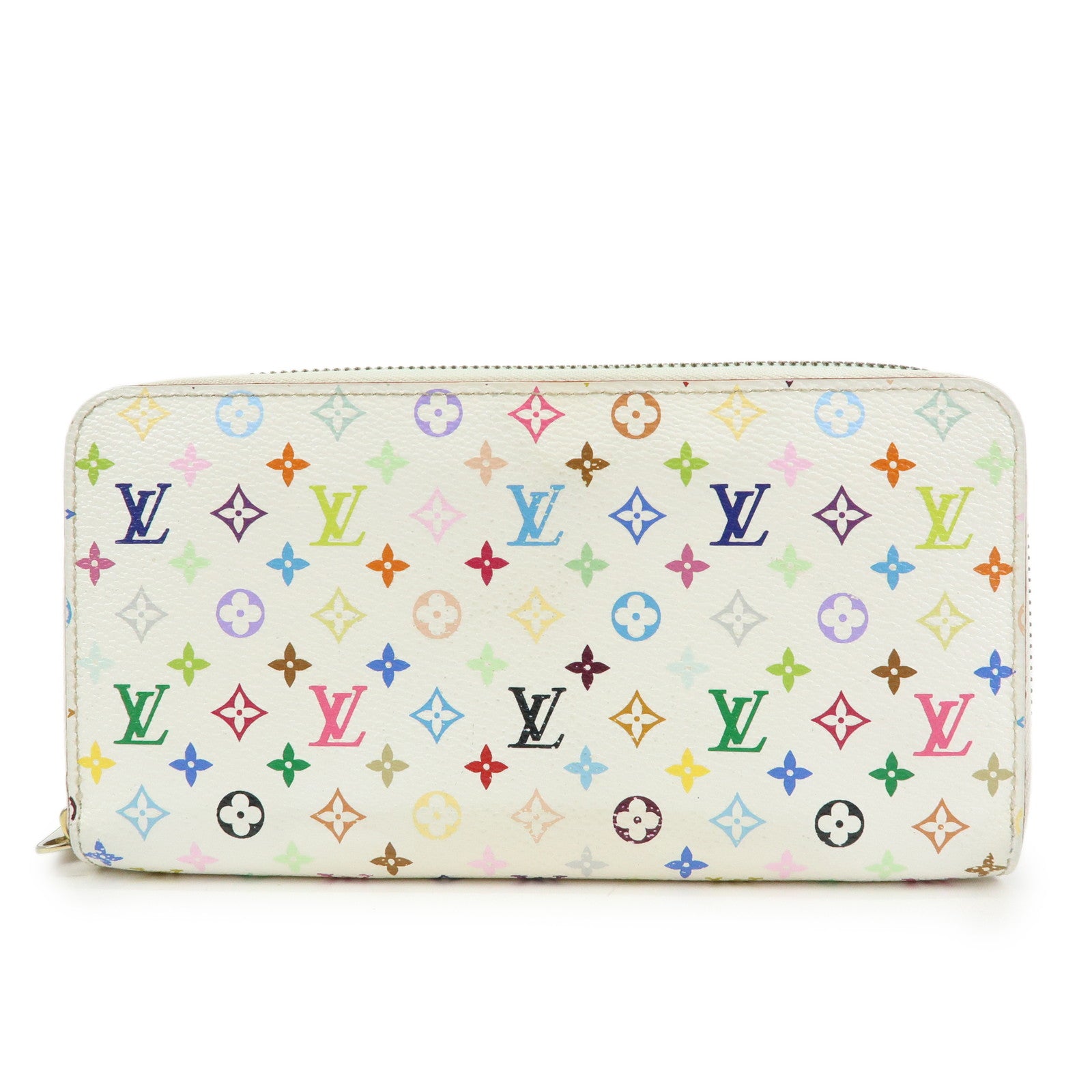 Louis Vuitton Monogram Multicolor Zippy Long Wallet Blanc M60241