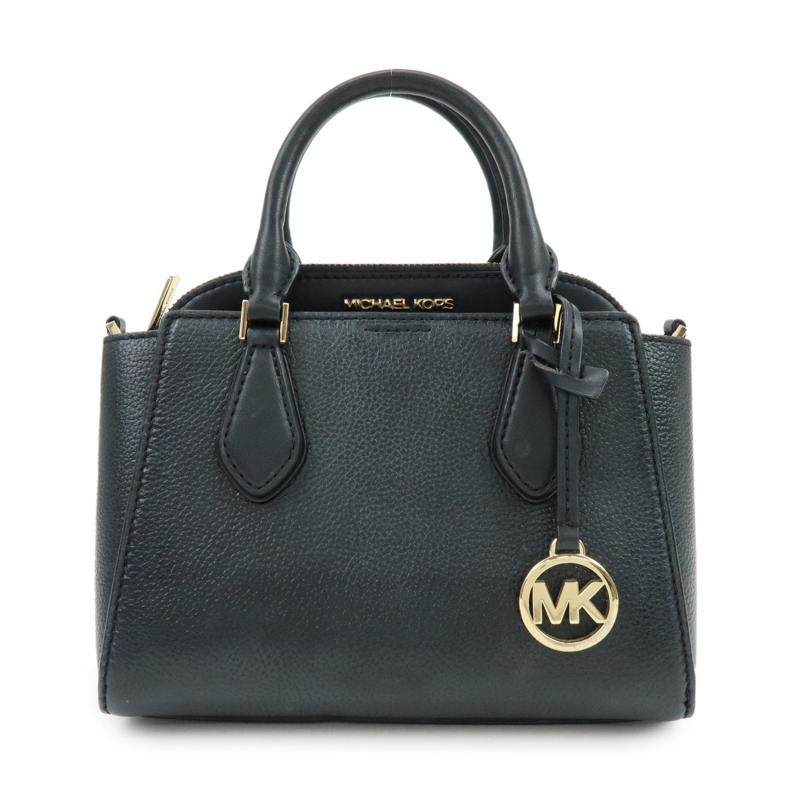 MICHAEL KORS Daria 2-in-1 Satchel Small Leather 2Way Bag Black