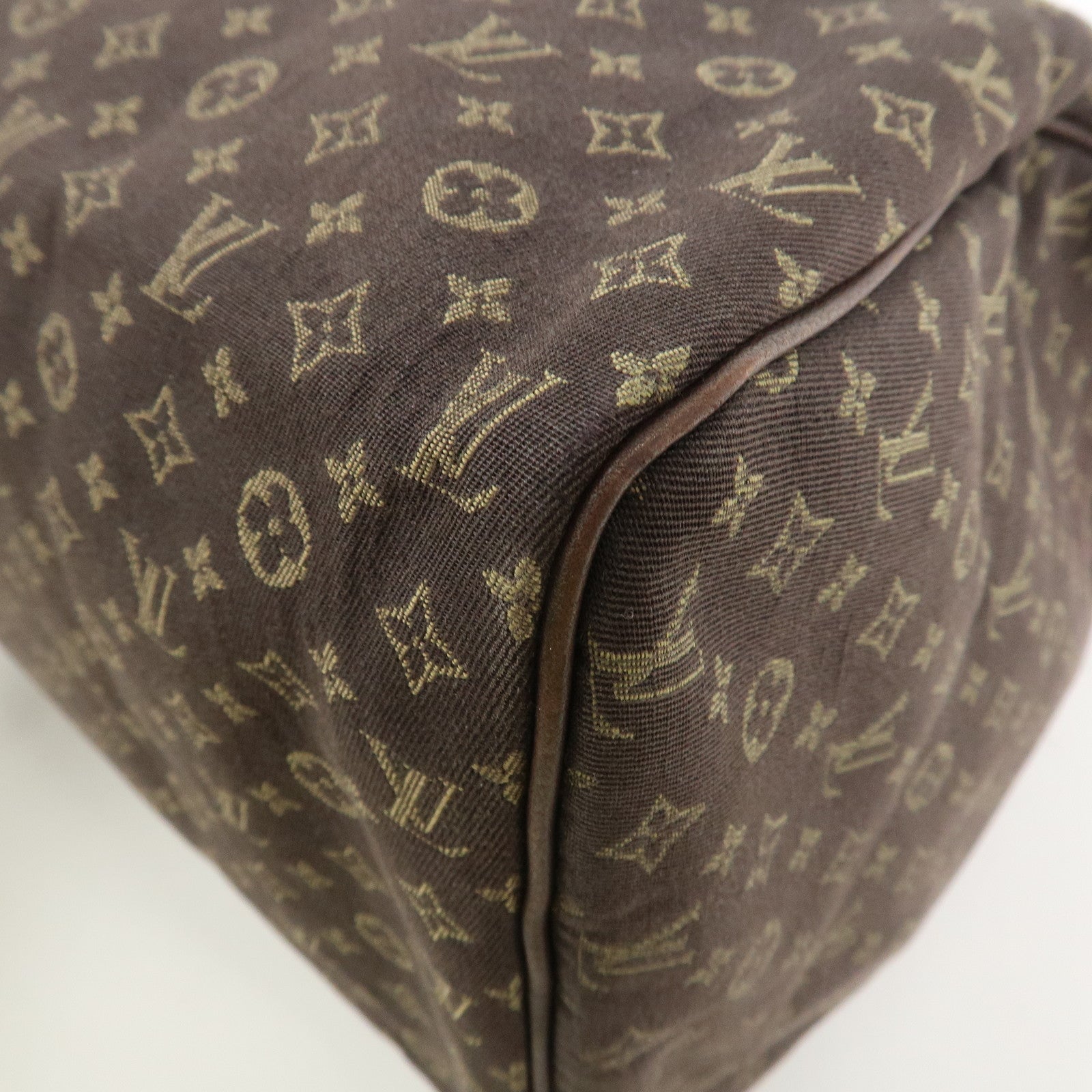 Louis Vuitton Monogram Mini Lin Speedy 30 Boston Bag Ebene M95224