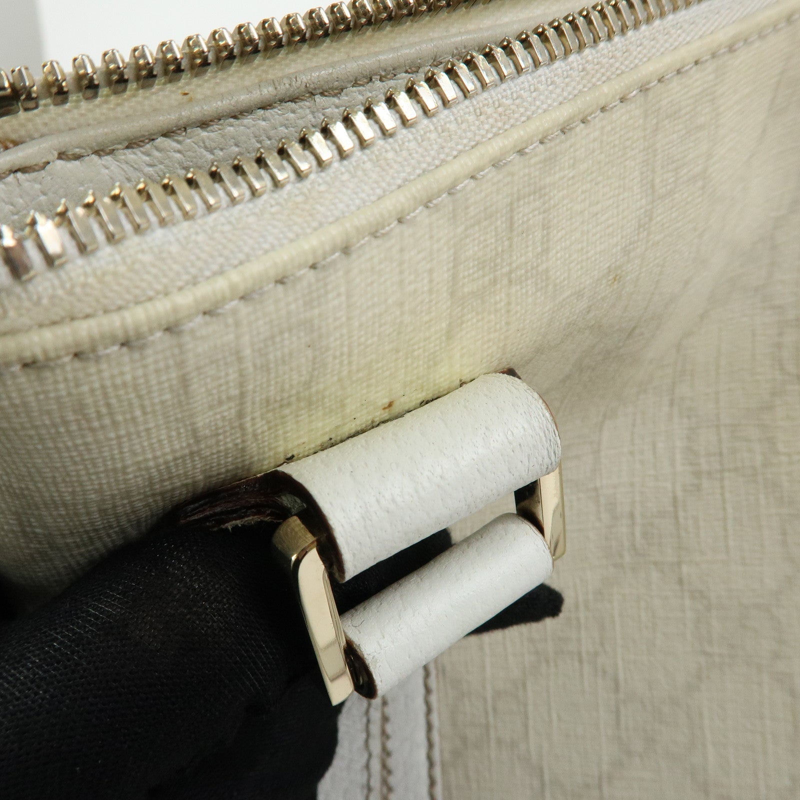 GUCCI Sherry GG Supreme PVC Leather Shoulder Bag Ivory 153244