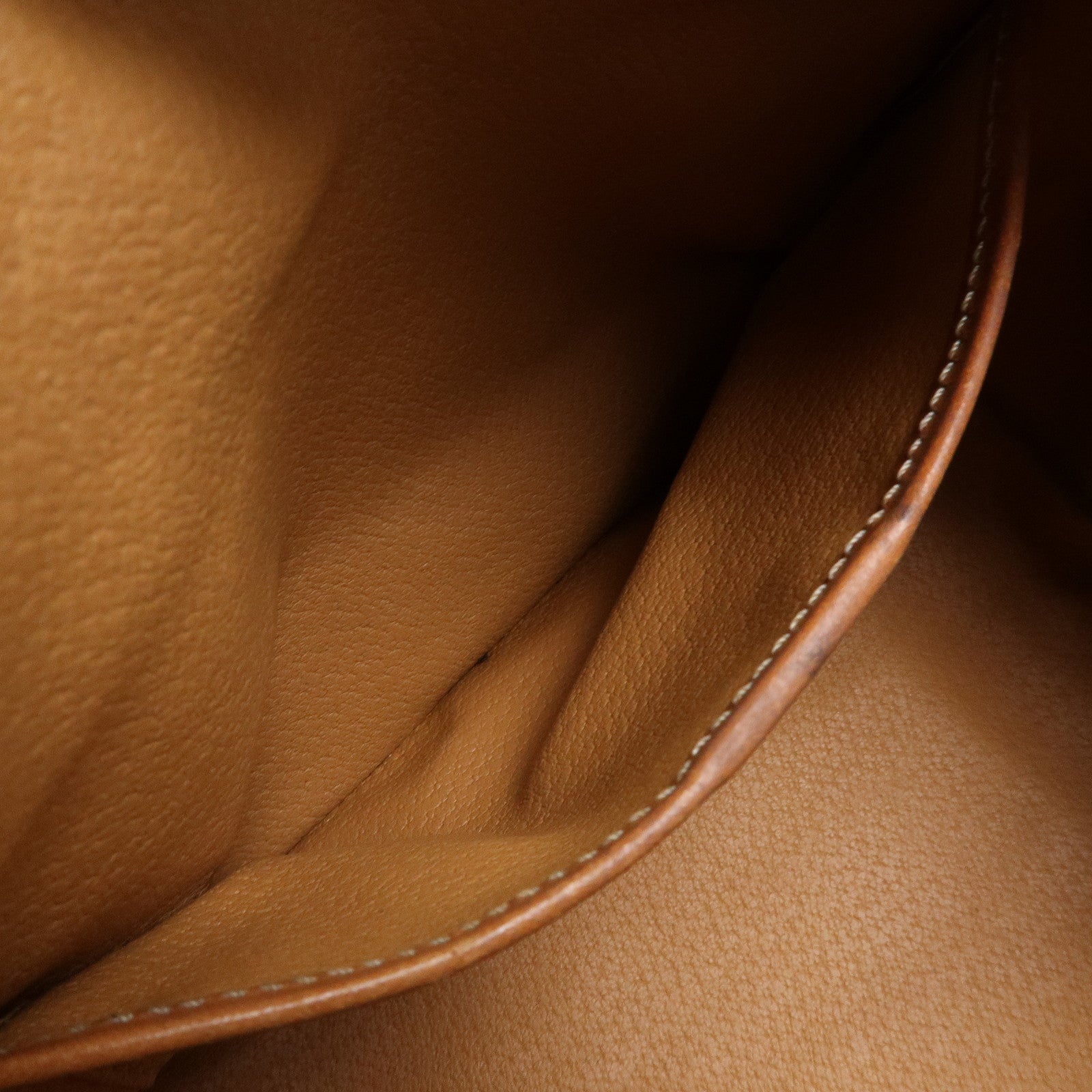 CELINE Macadam PVC Leather Hand Bag Pouch Brown
