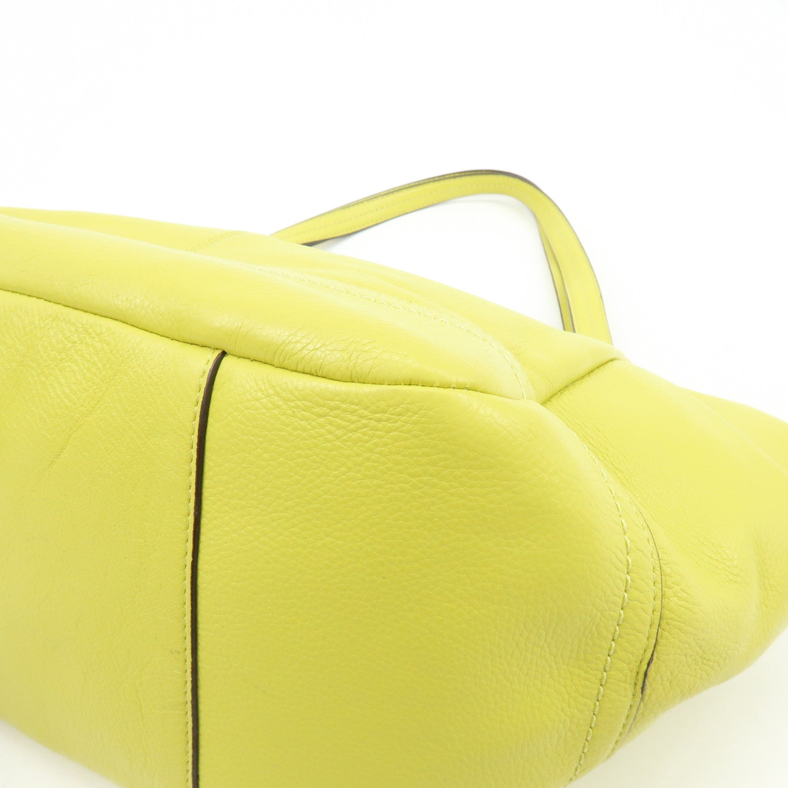 COACH Parker Leather Tote Bag Shoulder Bag Yellow