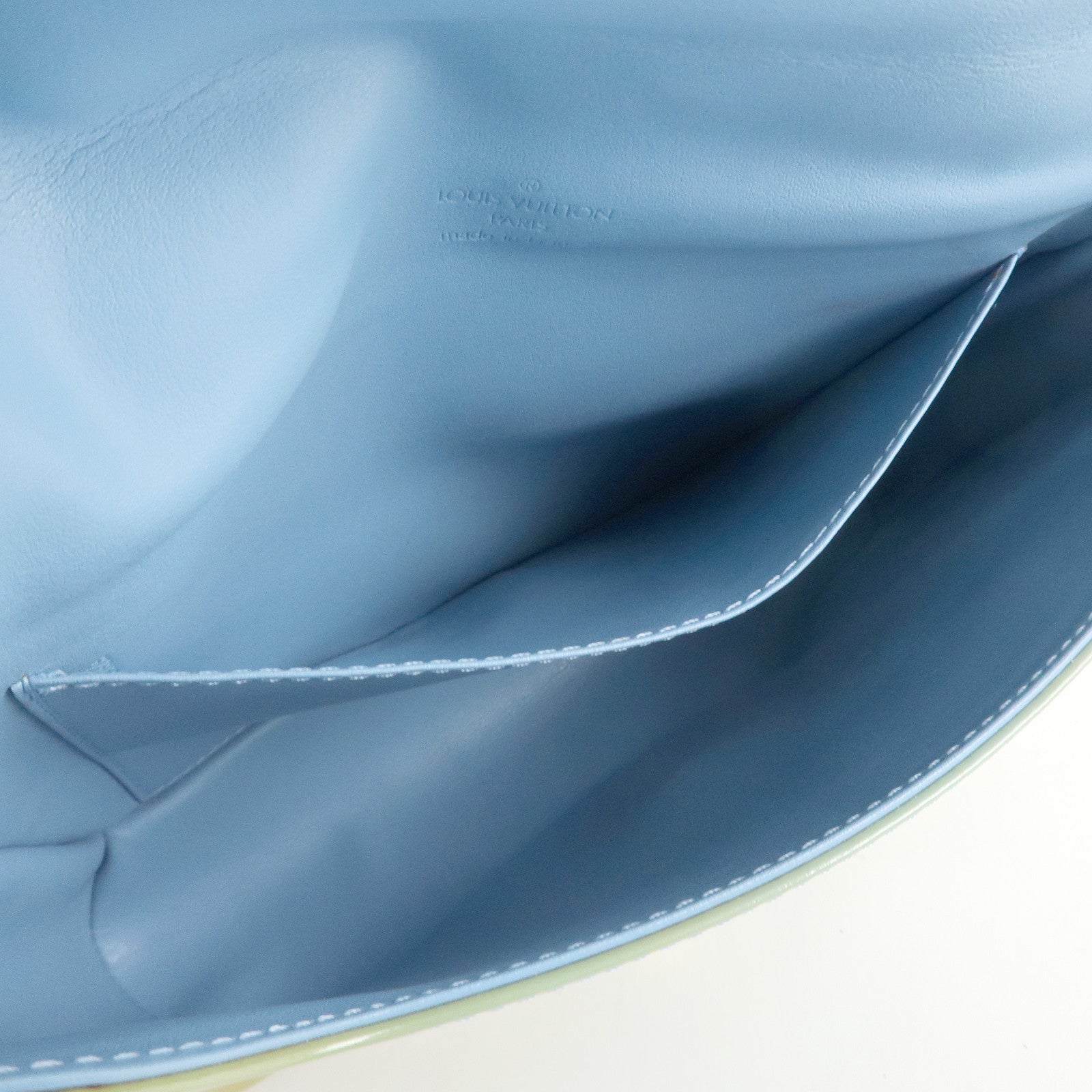 Louis Vuitton Vernis Thompson Street Shoulder Bag Baby Blue M91008