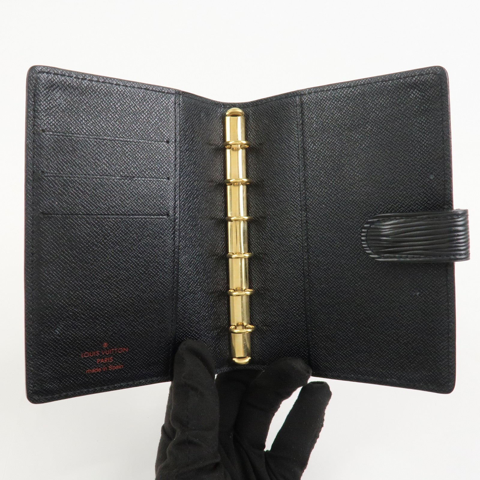 Louis Vuitton Epi Agenda PM Planner Cover Noir R20052