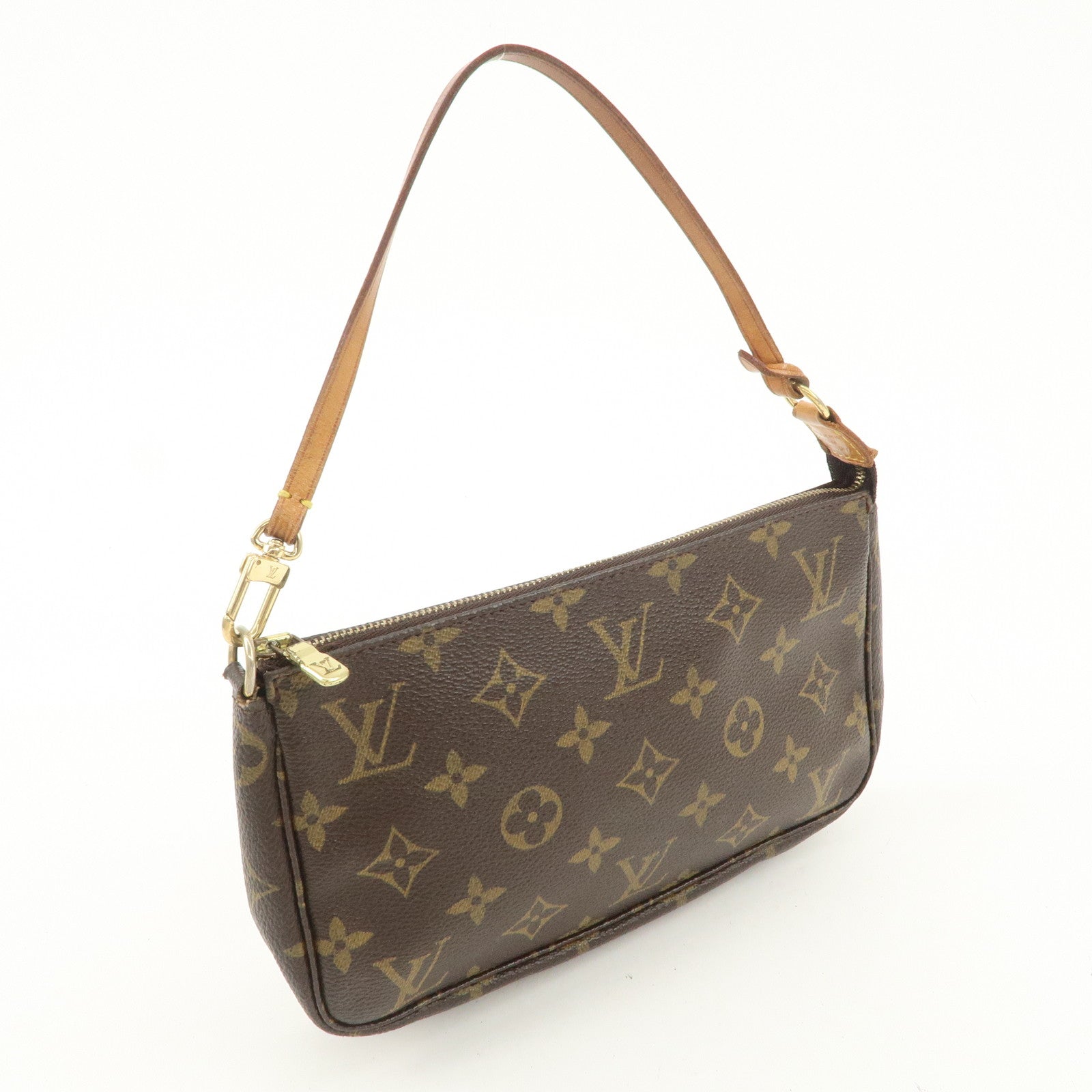 Louis Vuitton Monogram Pochette Accessoires Pouch Hand Bag M51980 Used