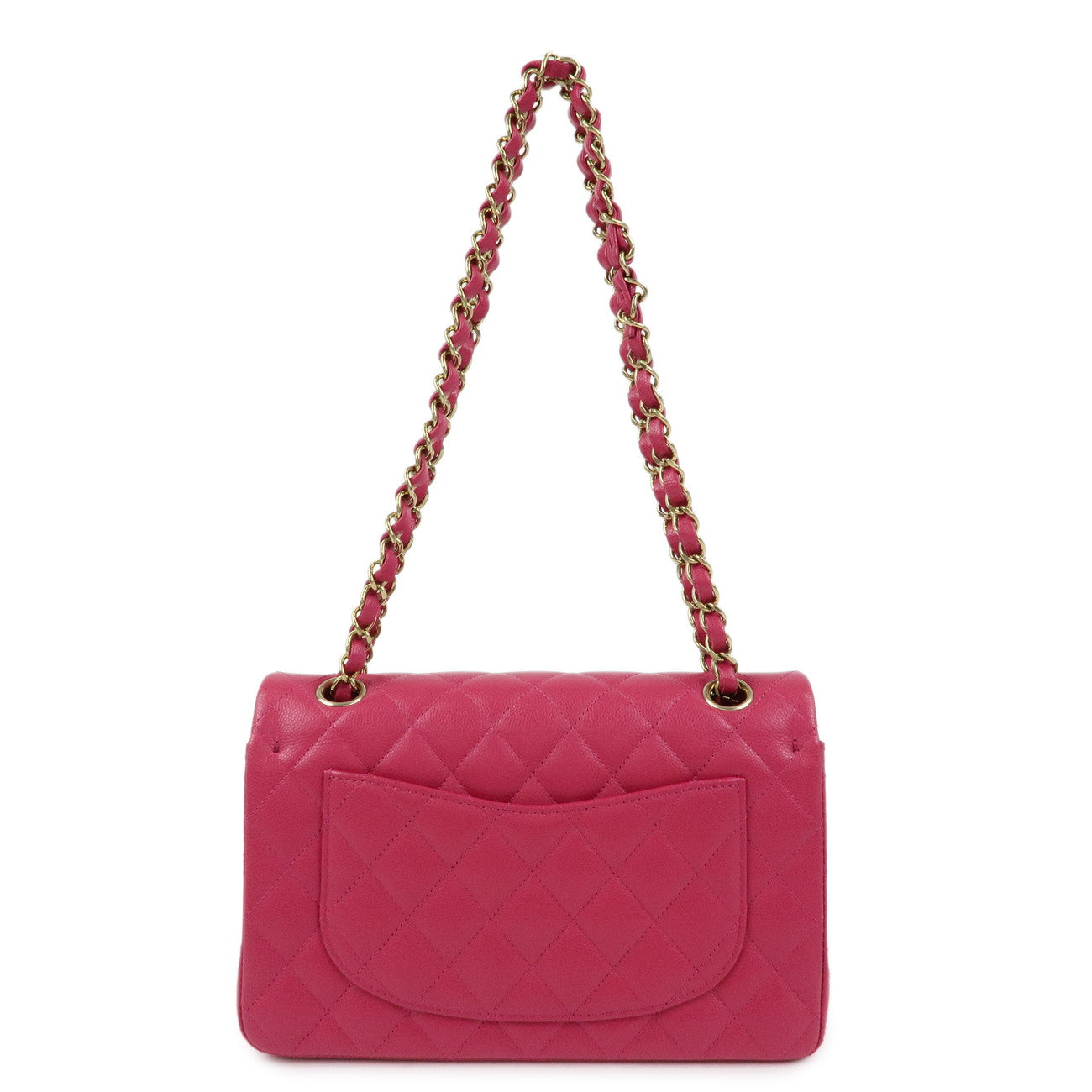 CHANEL Matelasse23 Double Flap Caviarskin Chain Shoulder Bag A01113
