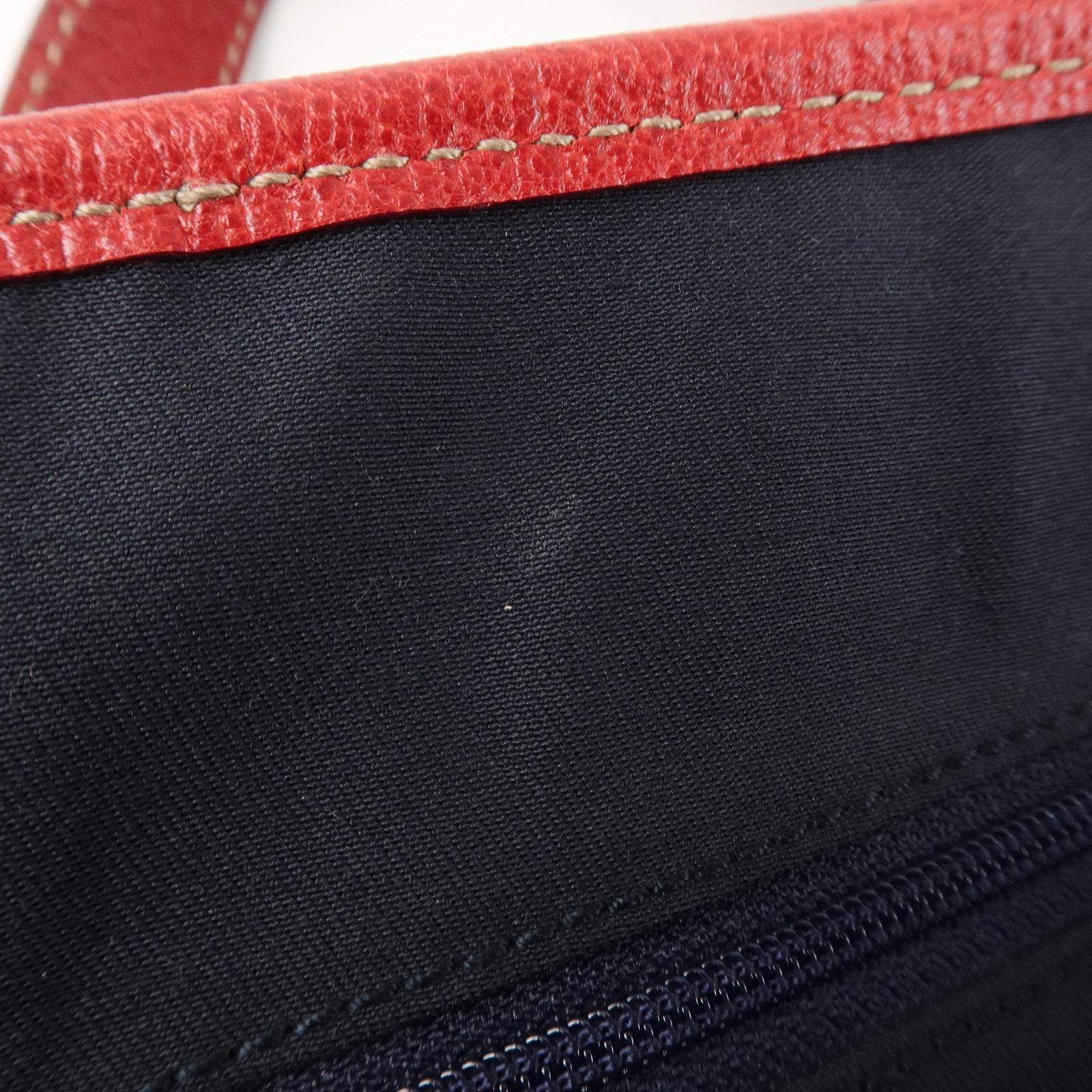 GUCCI Abbey GG Canvas Leather Tote Bag Shoulder Bag Navy Red 130736 Used