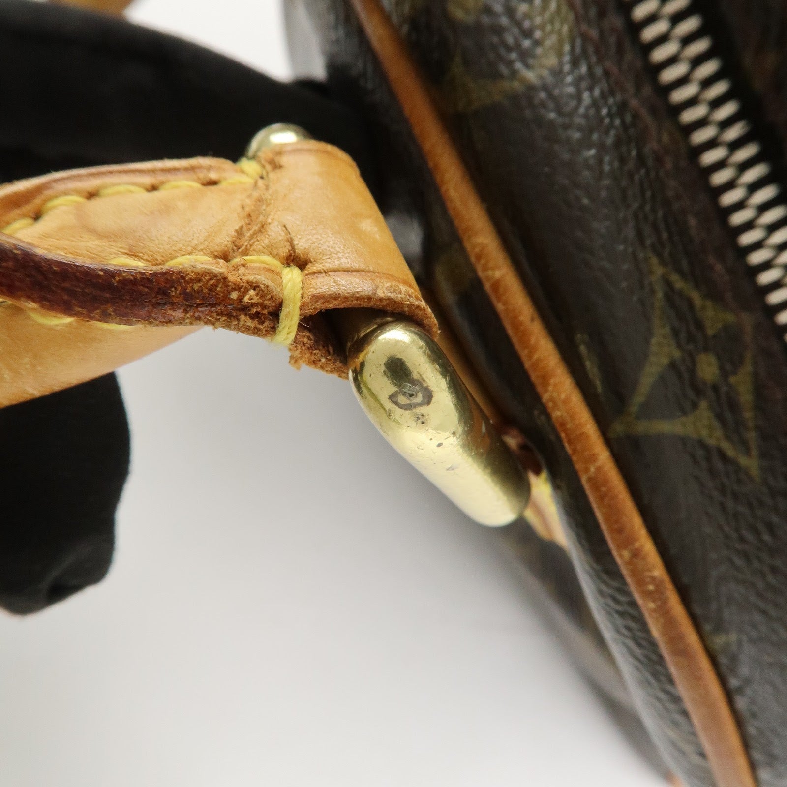 Louis Vuitton Monogram Manhattan PM Hand Bag Brown M40026 Used