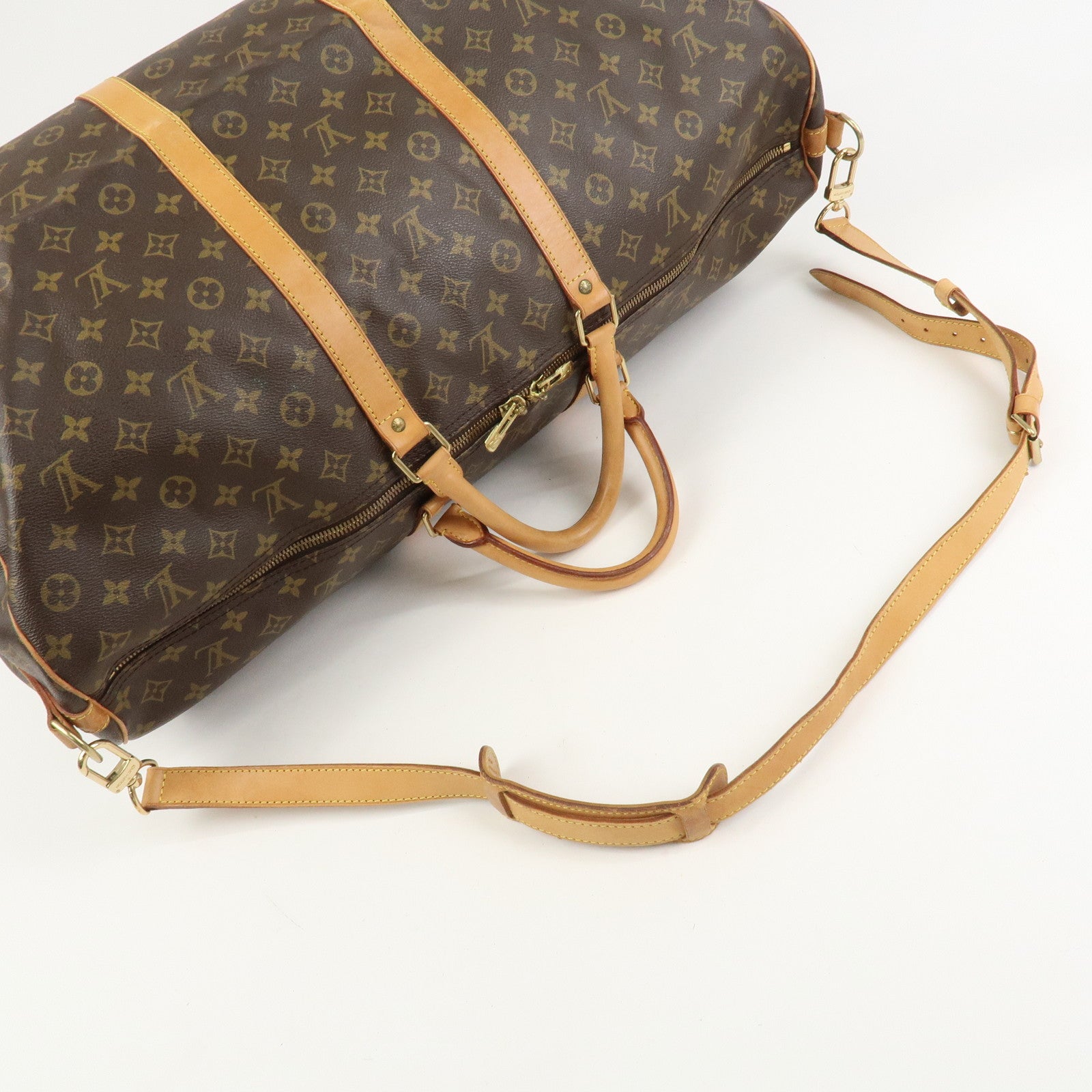 Louis Vuitton Monogram Keep All Bandouliere 60 Boston Bag M41412