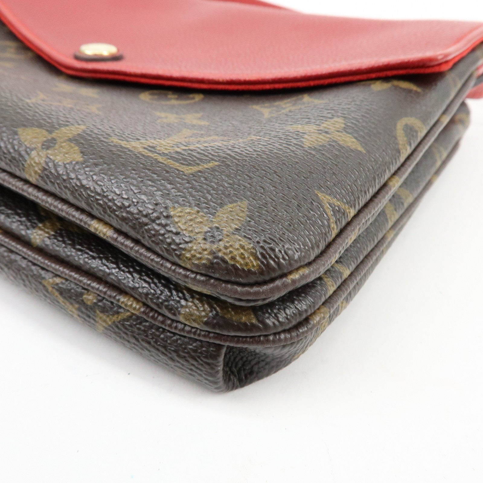 Louis Vuitton Monogram Twice Shoulder Crossbody Bag Cerise M50184