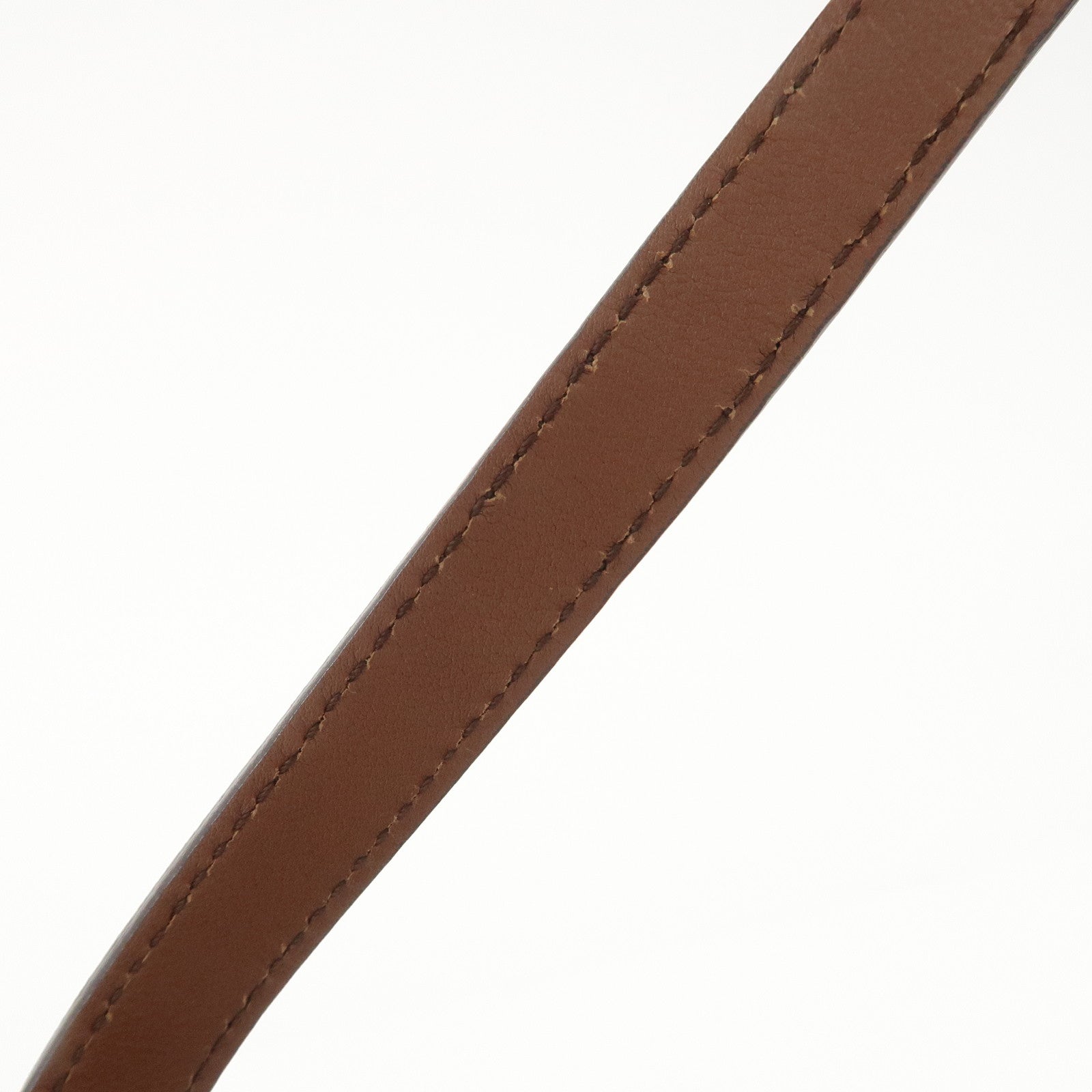 Ferragamo Gancini Logo PVC Leather Shoulder Bag Hand Bag Brown
