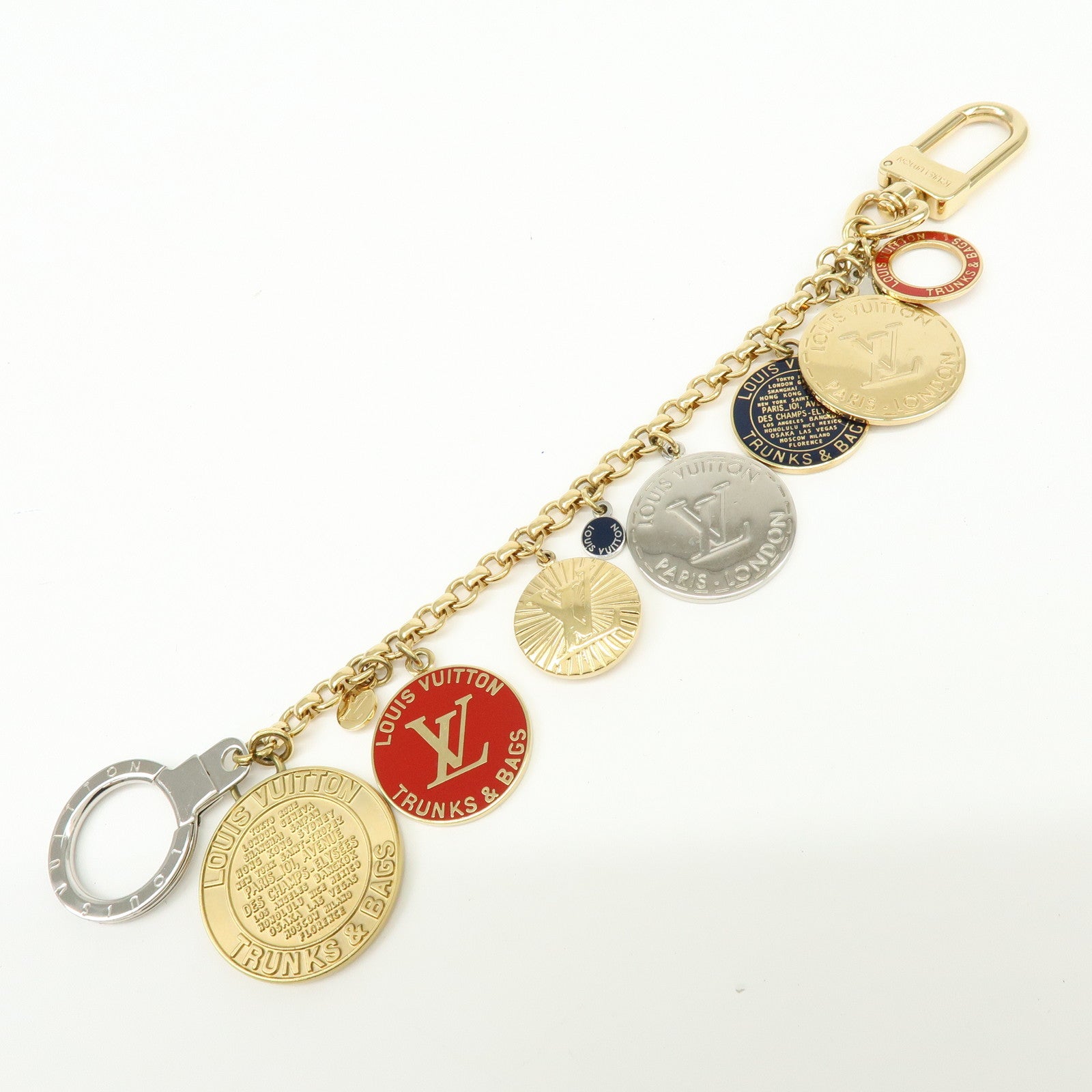 Louis Vuitton Porte Cles Chaine T&B Bag Charm Key Chain Gold M60071