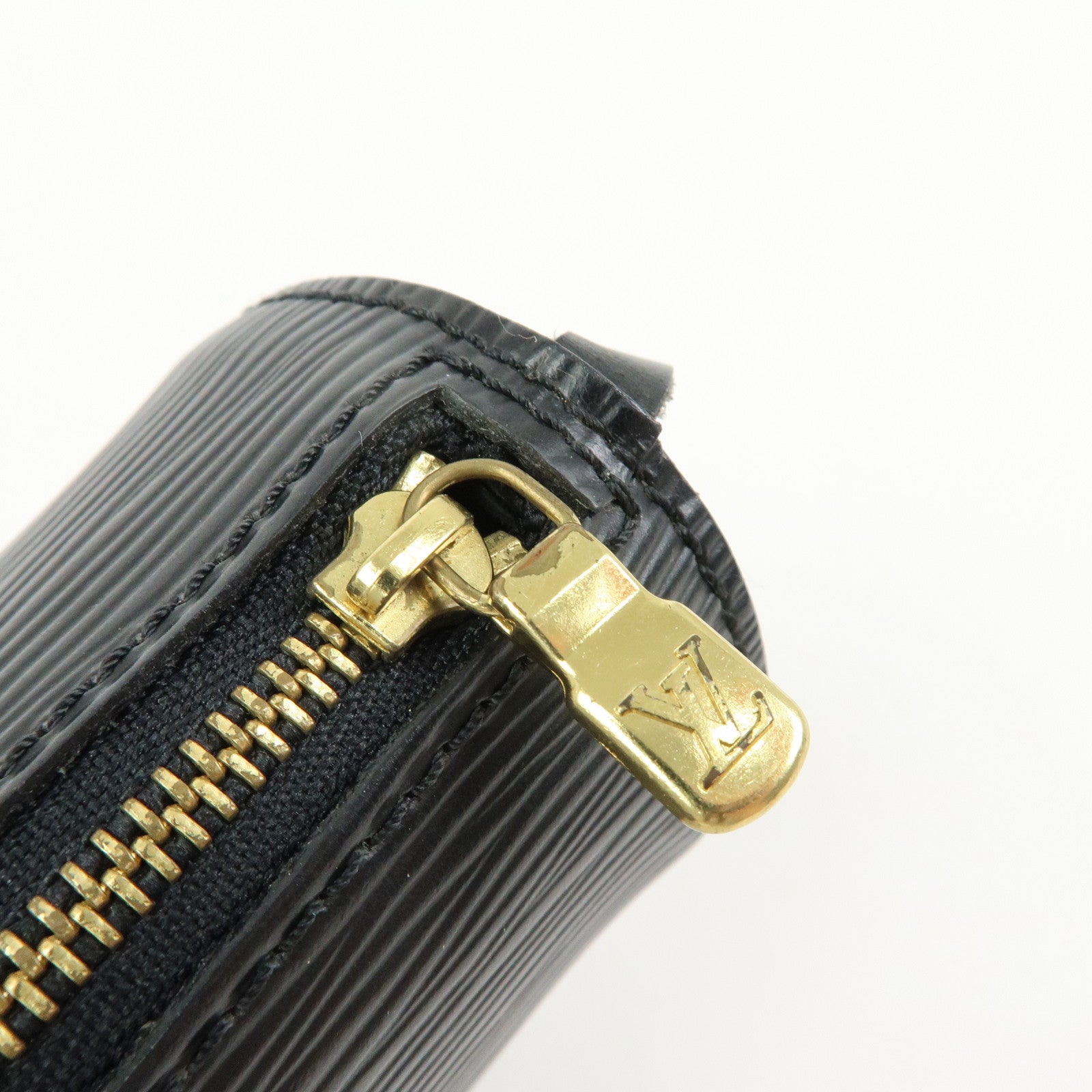 Louis Vuitton Epi Leather Mini Pouch For Soufflot Hand Bag Noir