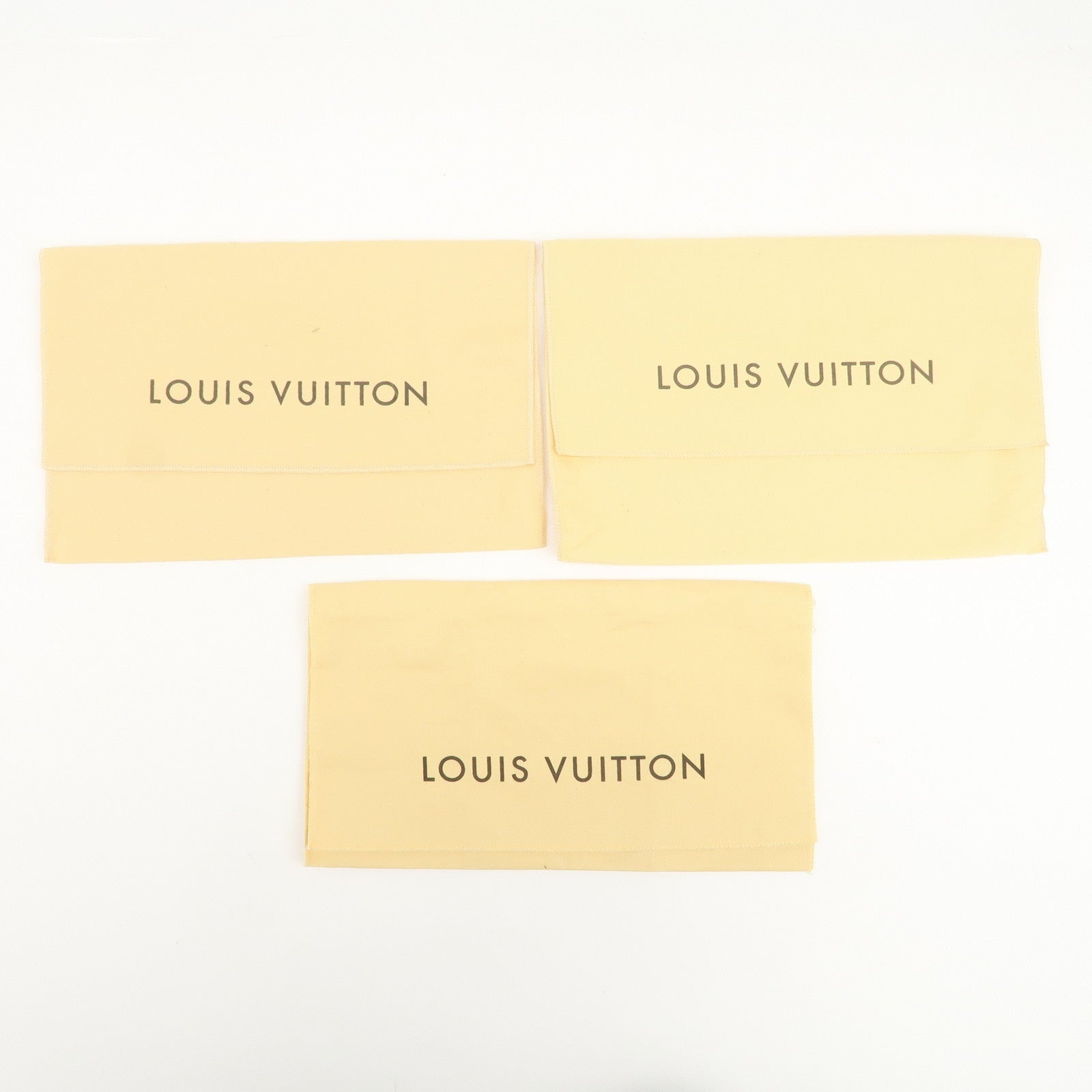 Louis Vuitton Set Of 15 Dust Bag Storage Bag Flap Style Beige