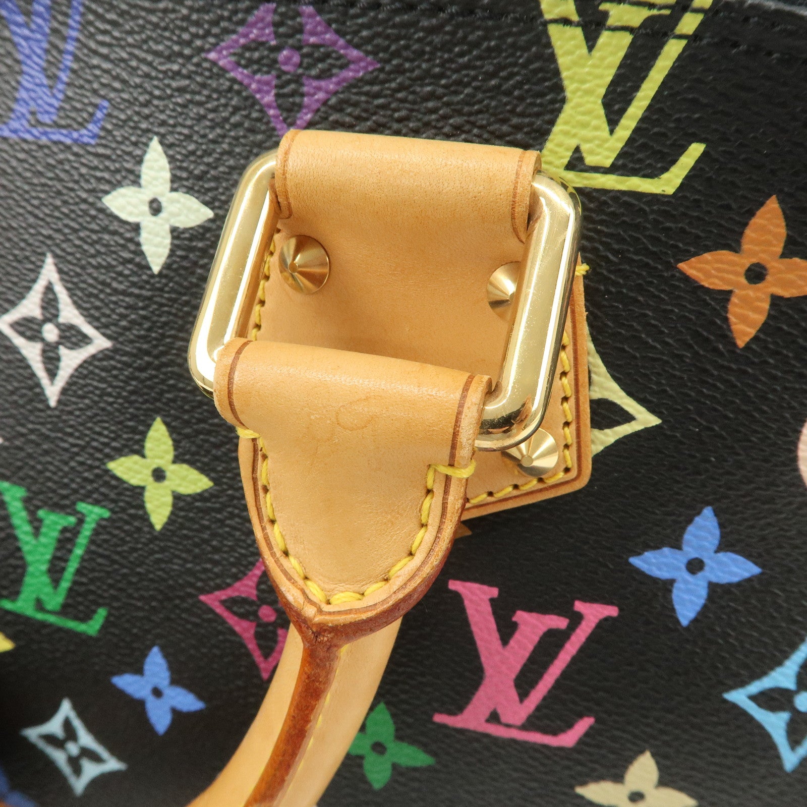 Louis Vuitton Monogram Multicolor Alma Hand Bag Noir M92646