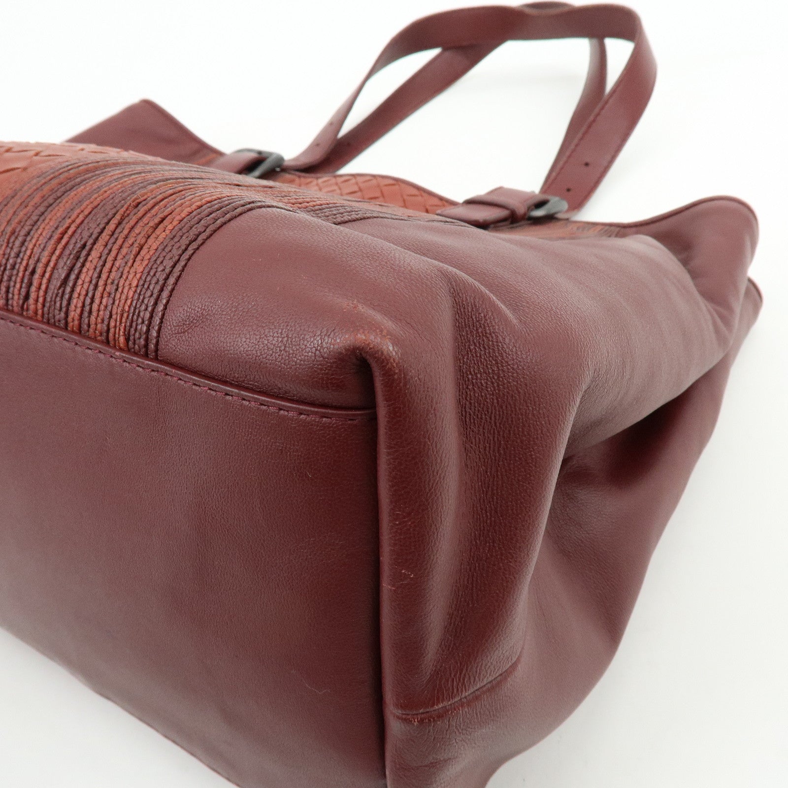 BOTTEGA VENETA Intrecciato Nappa Leather Tote Bag Bordeaux 161761