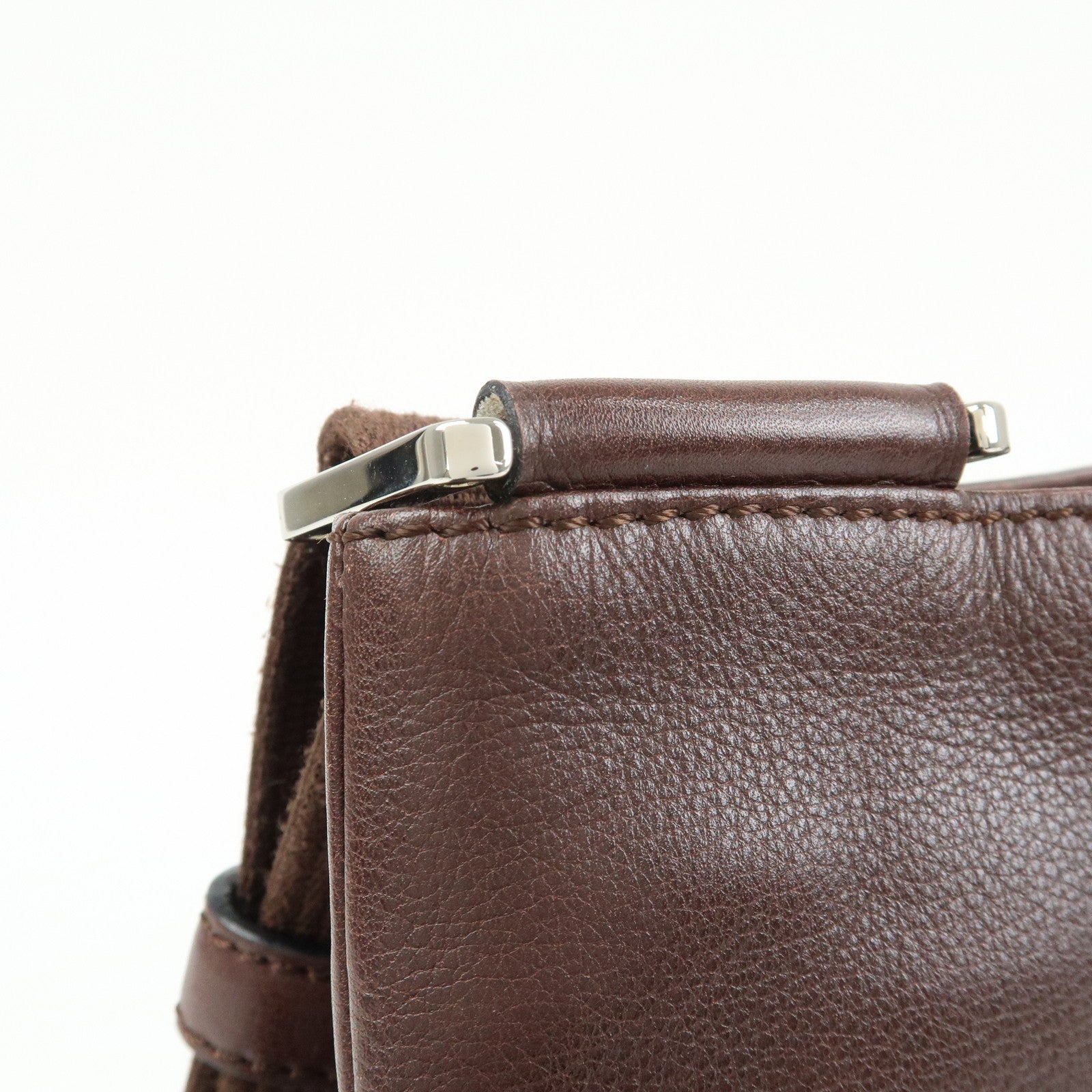 LOEWE Anagram Leather Shoulder Bag Crossbody Bag Brown