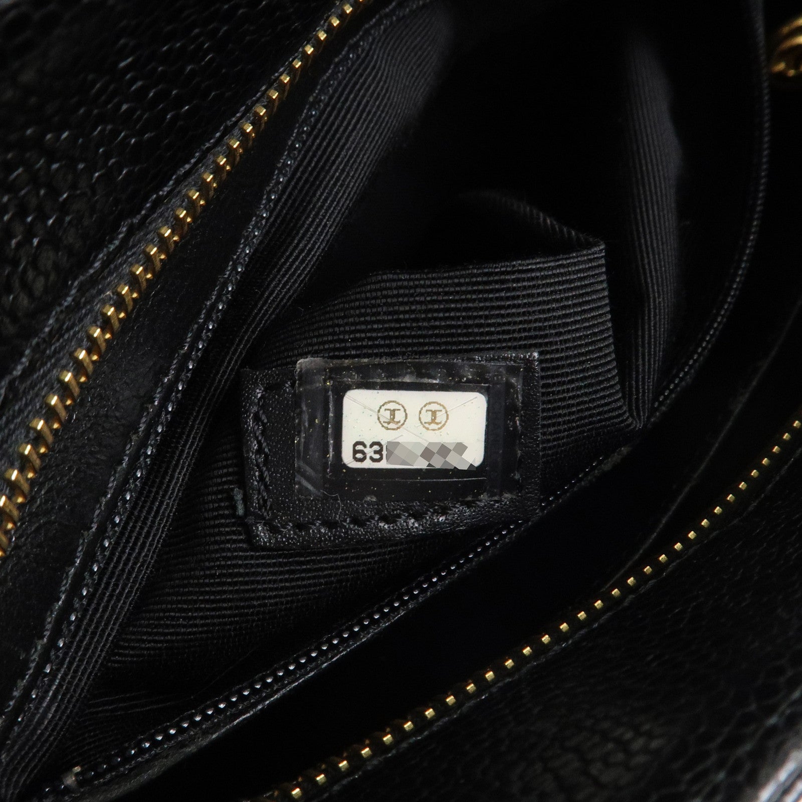 CHANEL Matelasse Caviarskin Medallion Tote Bag Hand Bag A01804