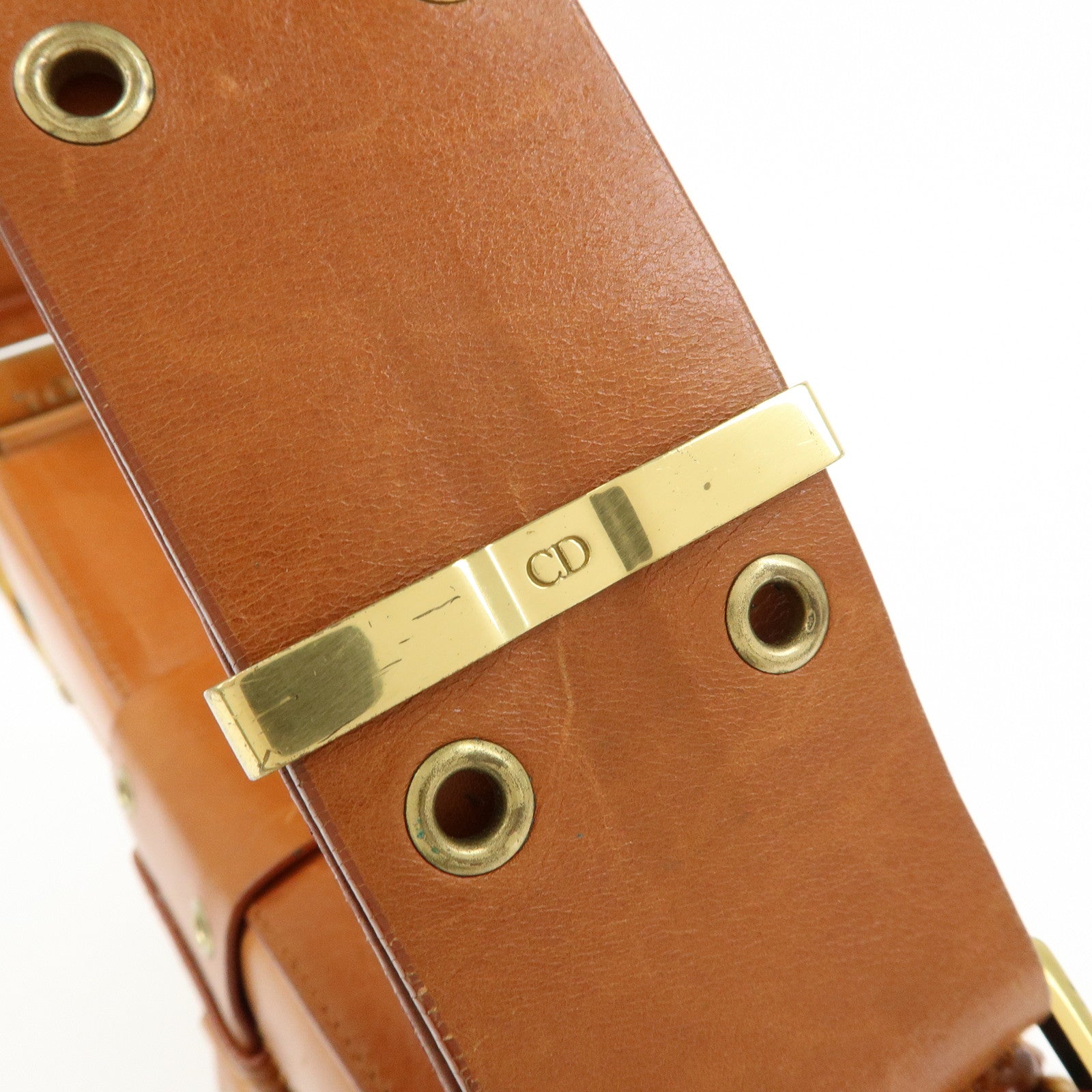 Christian Dior Street Chic Unborn Calf Leather Hand Bag Leopard