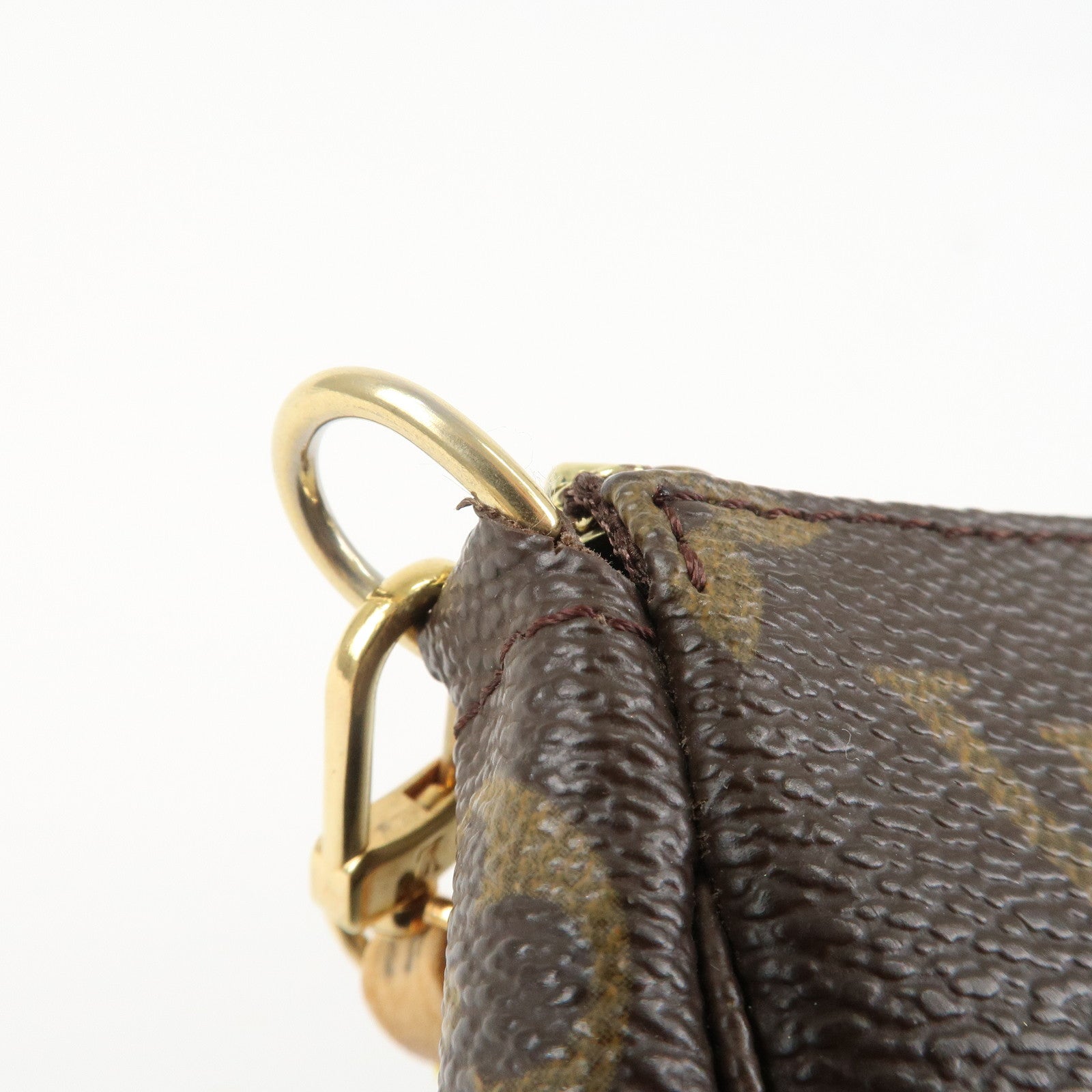 Louis Vuitton Monogram Pochette Accessoires Hand Bag Brown M51980 Used