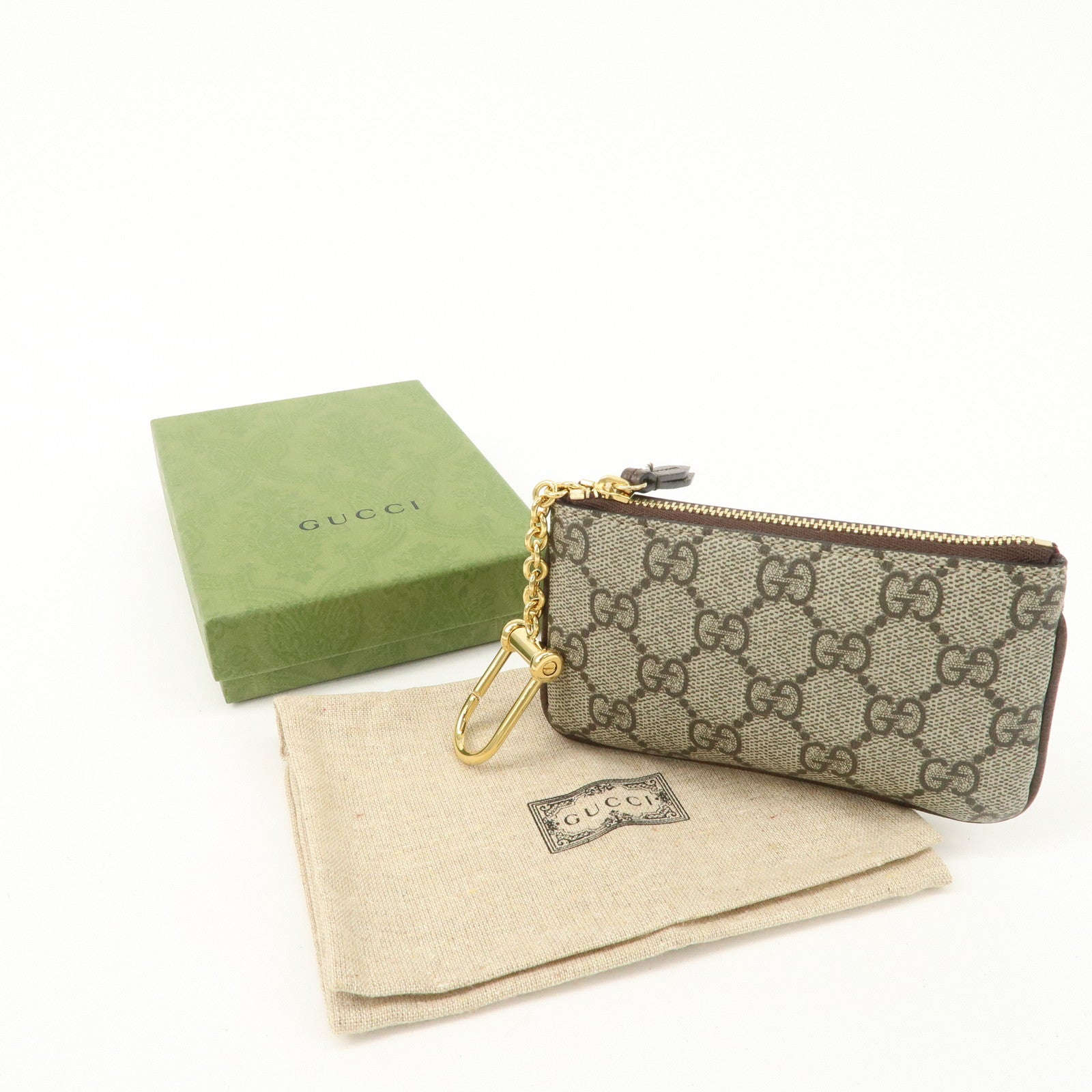 GUCCI GG Supreme Leather Coin Case Key Case 772321 Used