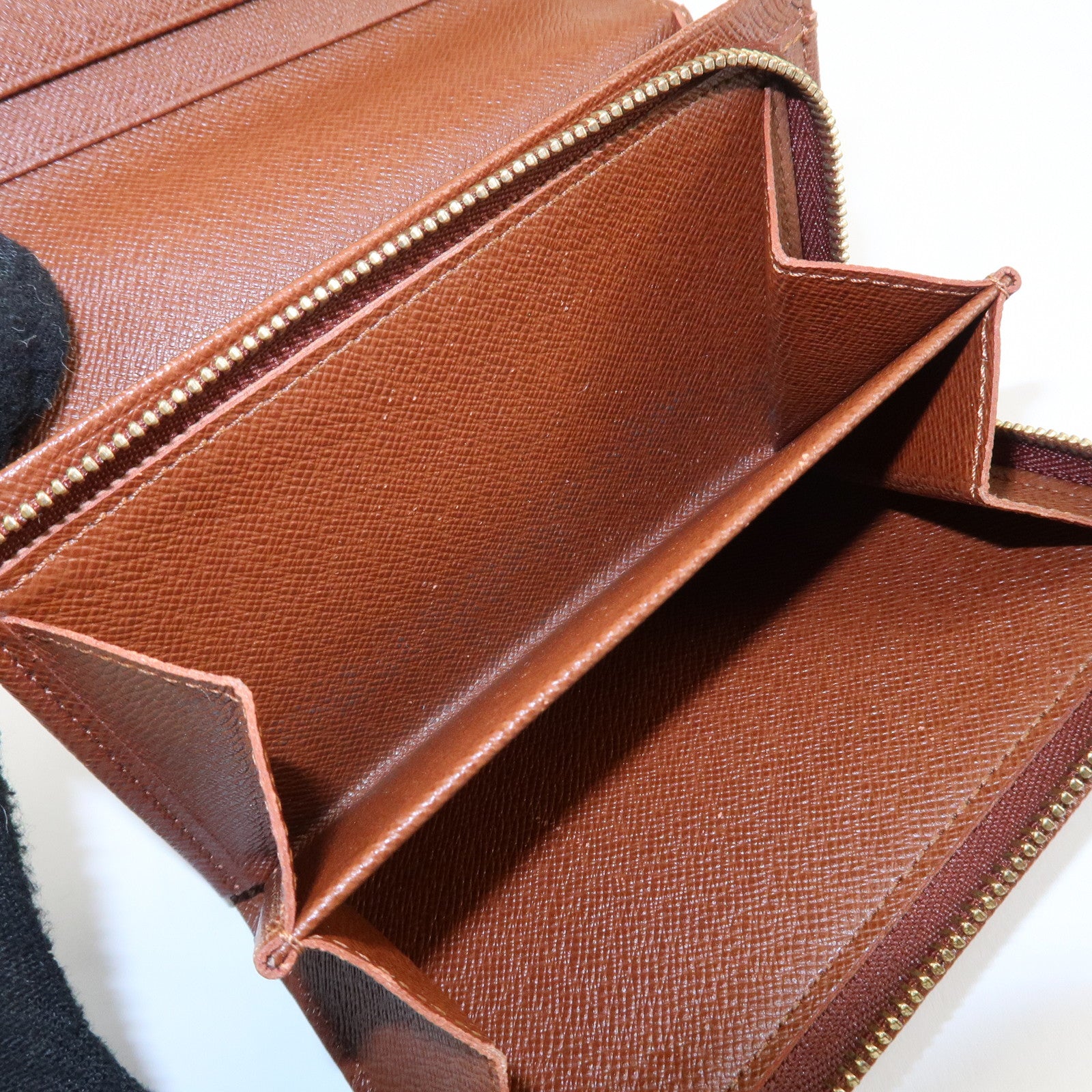 Louis Vuitton Monogram Porte Monnaie Zip Bifold Wallet M61735 Used
