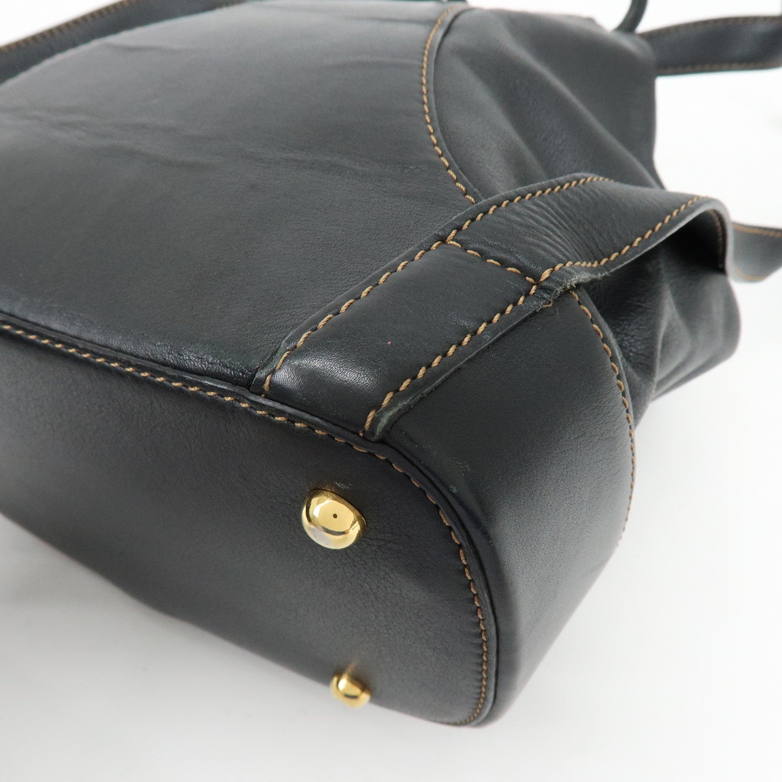 LOEWE Anton Leather Backpack Rucksuck Black