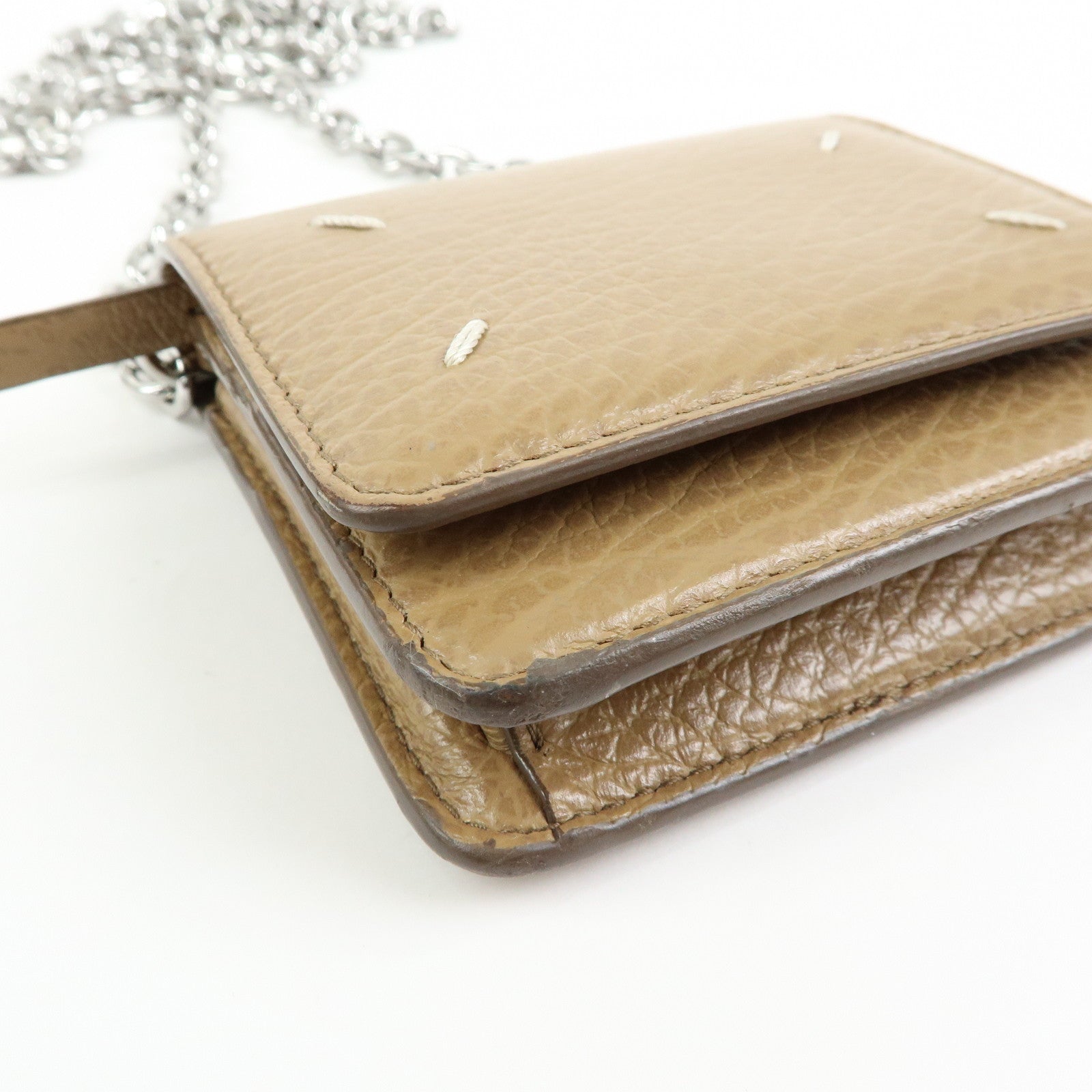 Maison Margiela Calf Leather 4 Stitch Mini Chain Wallet S56UI0148