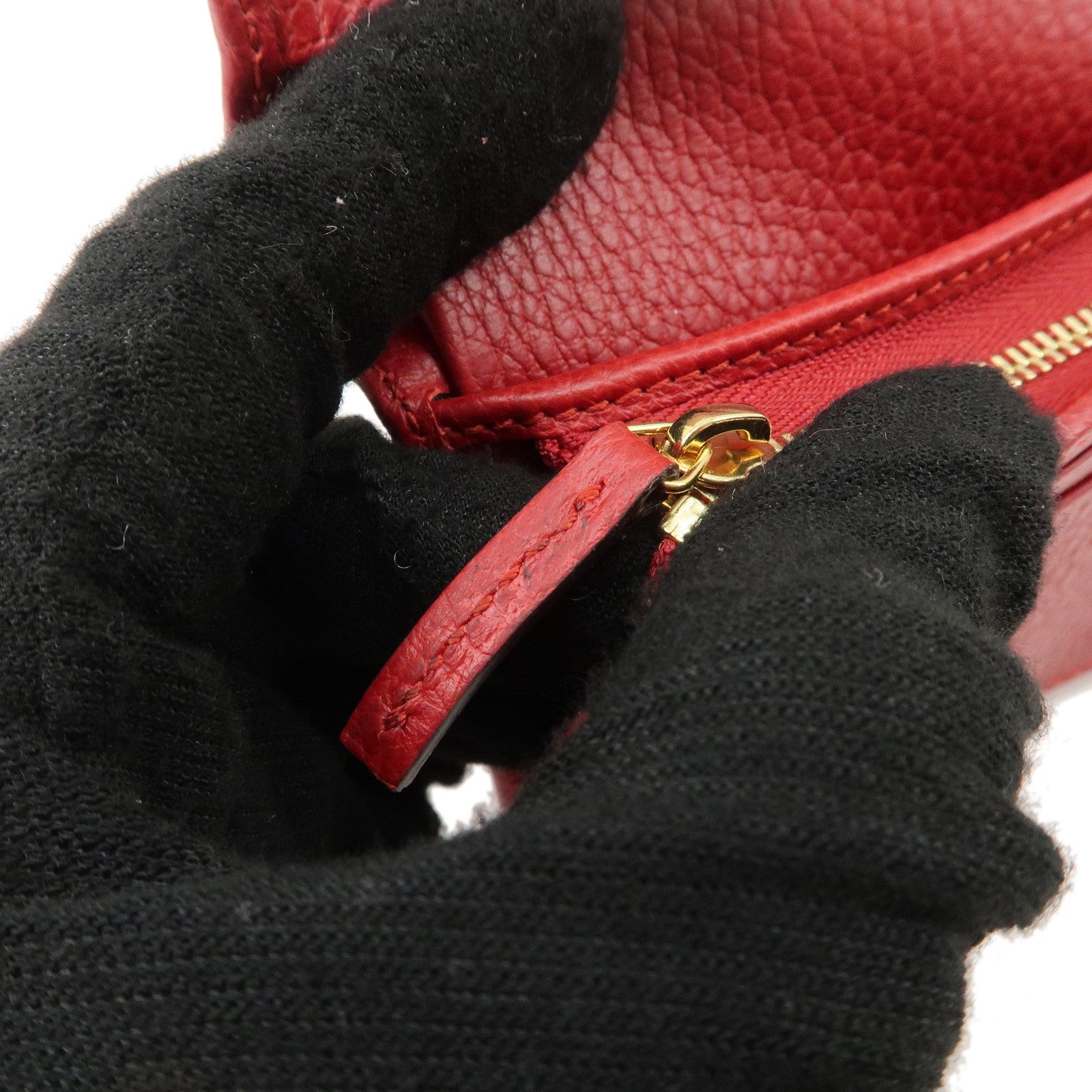 GUCCI GG Marmont Double G Mini Wallet Compact Wallet Red 456126 Used