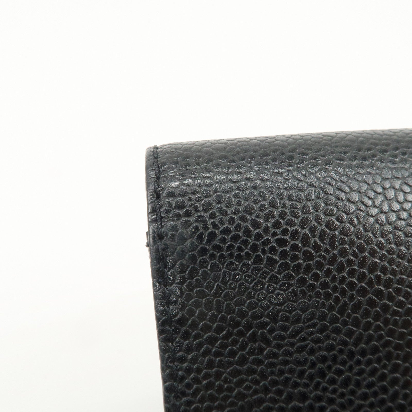 CHANEL COCO Mark Caviarskin Cigarette Case Black A13511