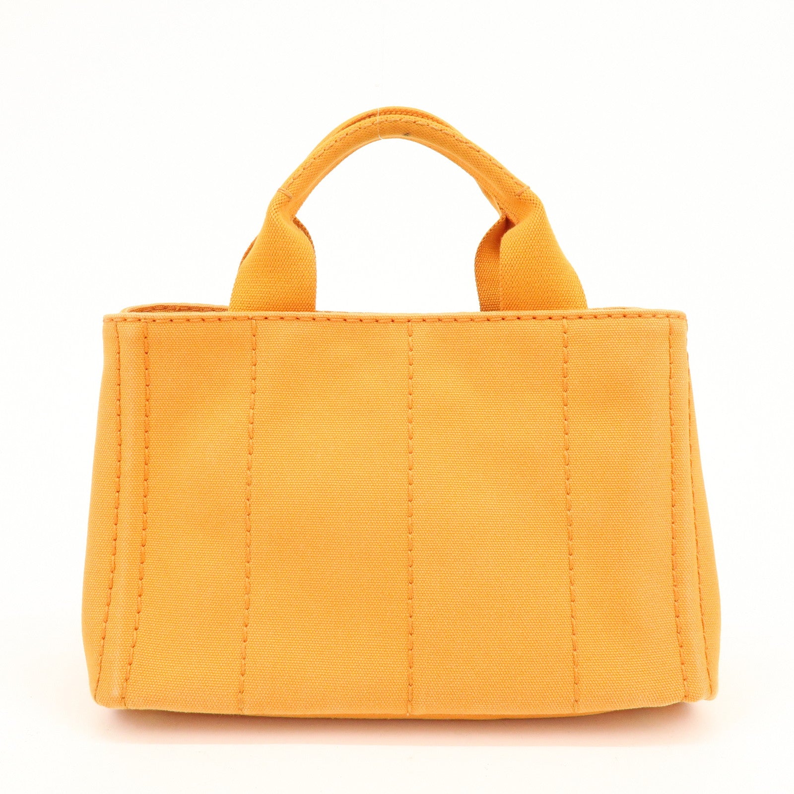 PRADA Canapa Mini Canvas Tote Bag Hand Bag BN2439 Orange