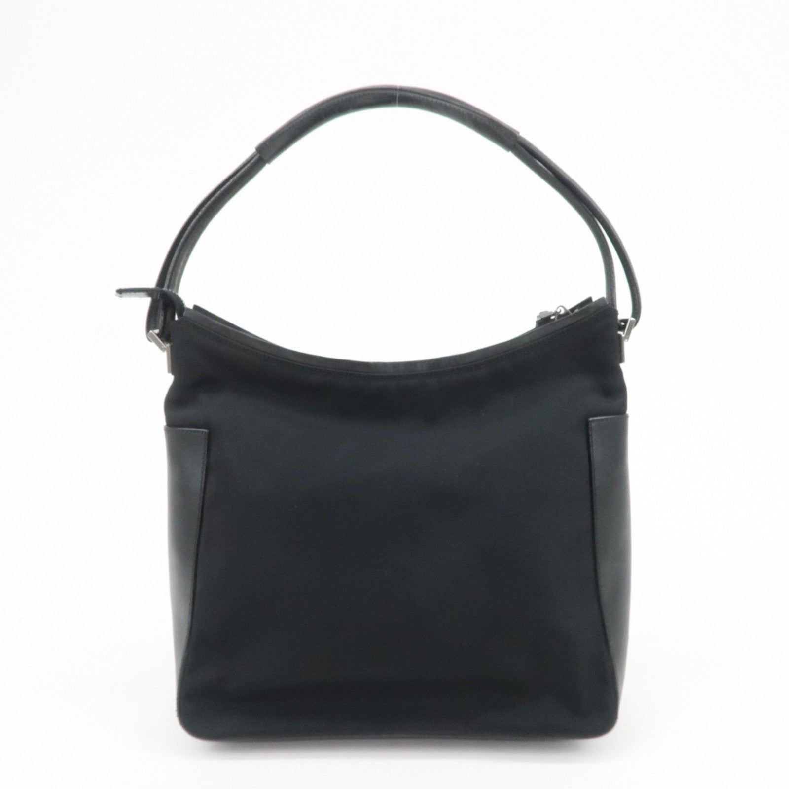 GUCCI Nylon Leather Shoulder Bag Hand Bag Black 001 ・3766