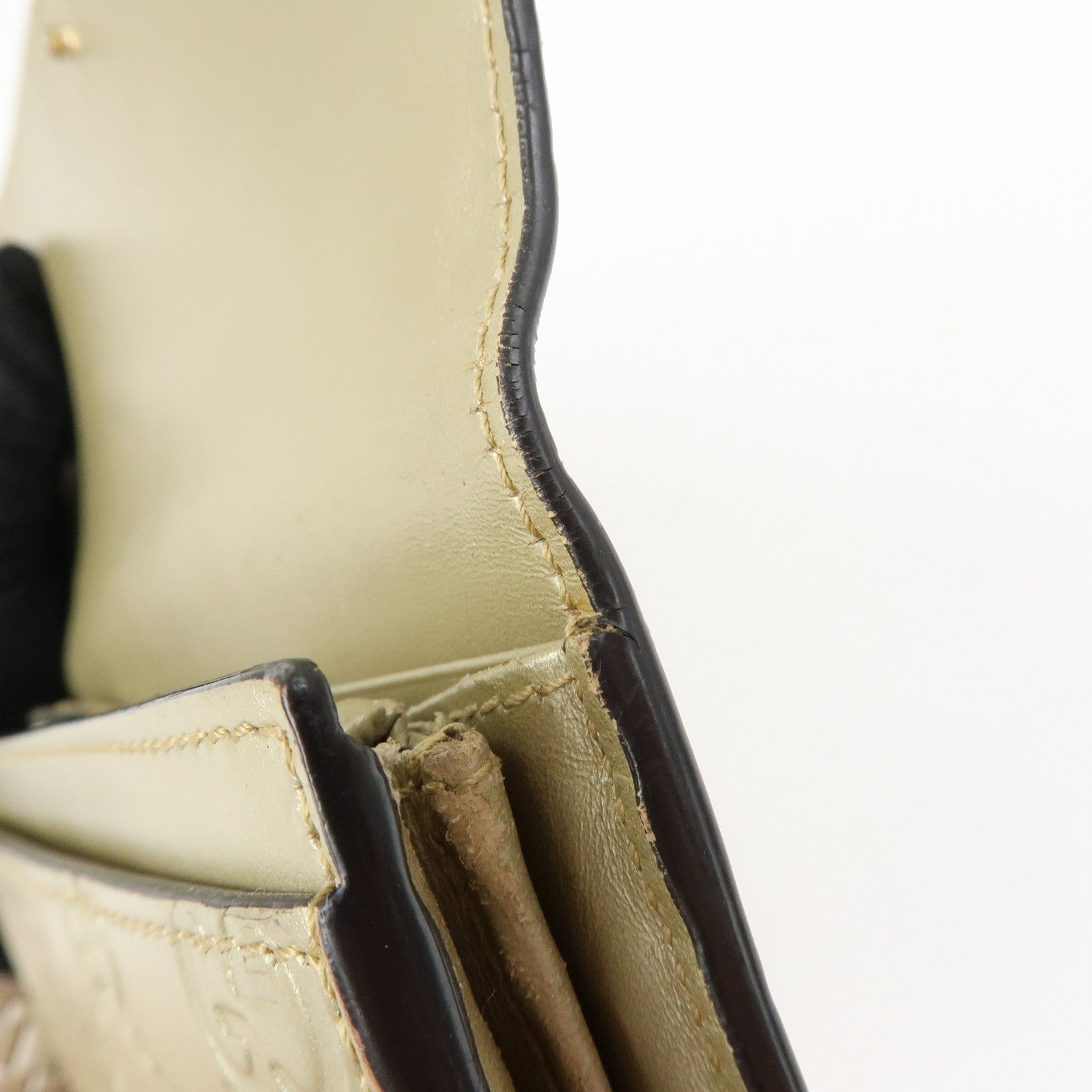 GUCCI Guccissima Interlocking G Flap Long Wallet Gold 388679