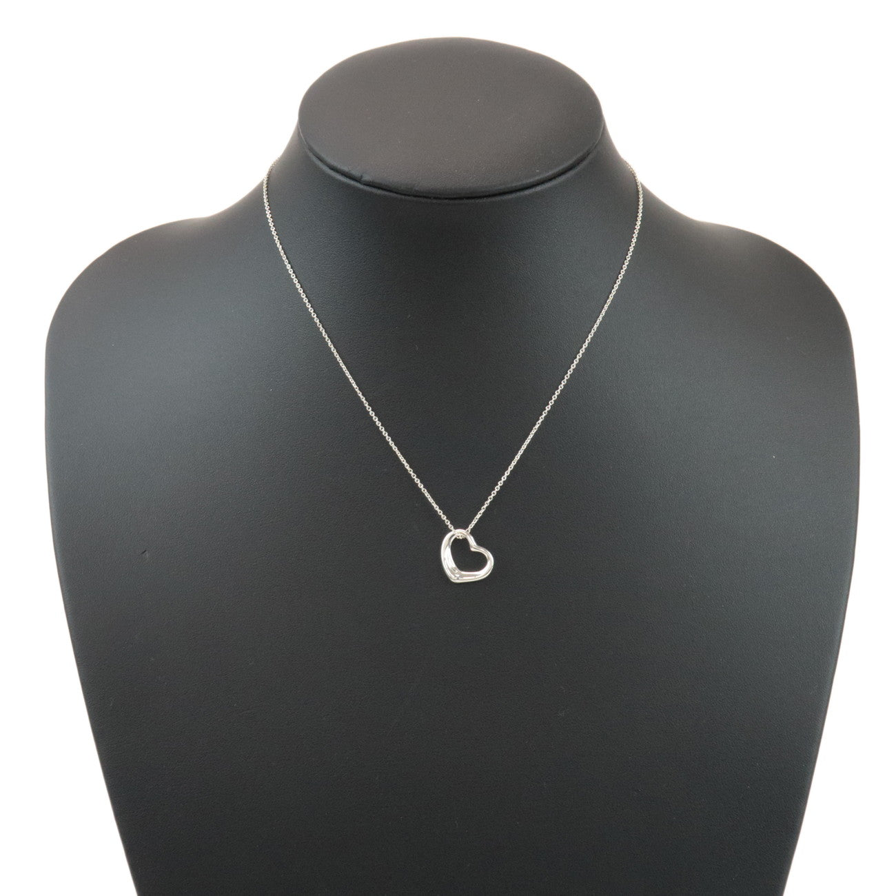 Tiffany & Co Open Heart Necklace 15MM SV925 Silver