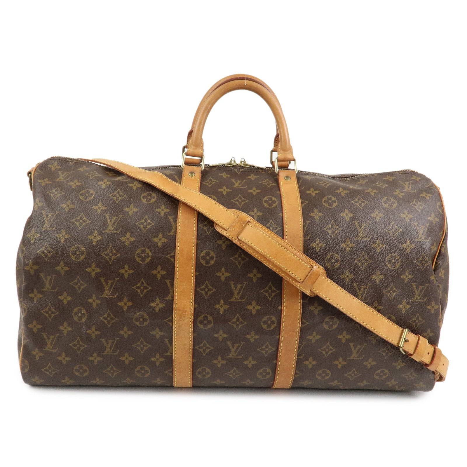 Louis Vuitton Monogram Keep All 55 Bandouliere Boston Bag M56714