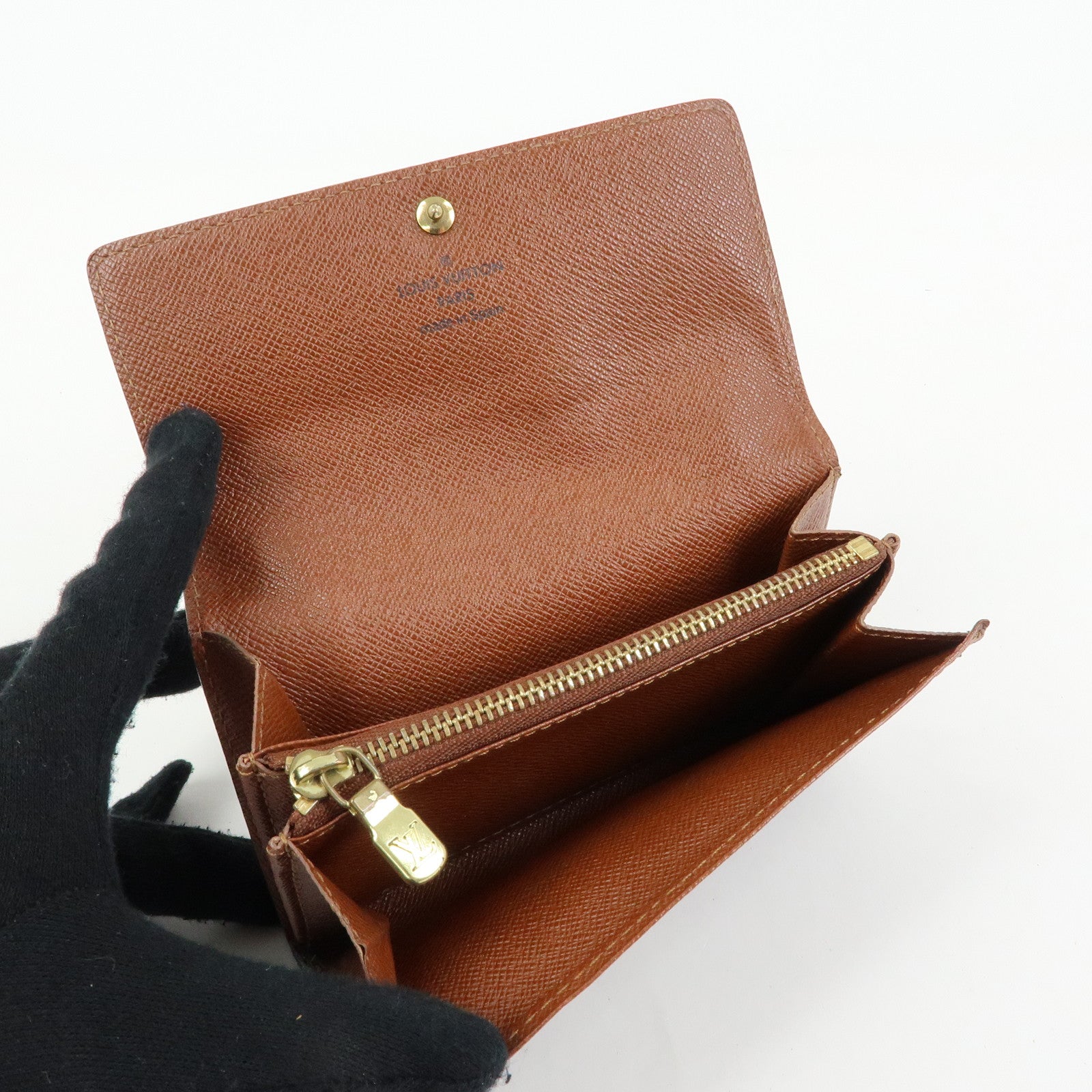 Louis Vuitton Monogram Porte Monnaie Zip Bifold Wallet M61735