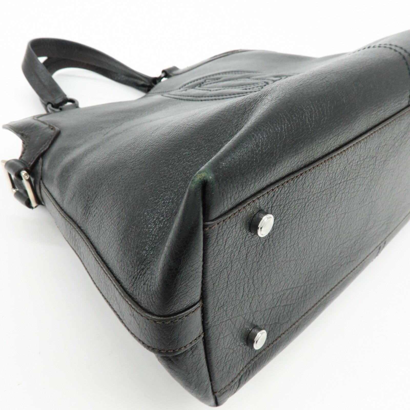 Cartier Marcello de Cartier Leather 2Way Shoulder Hand Bag Black