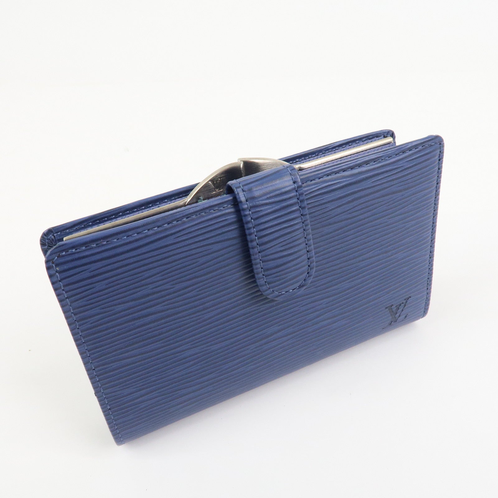 Louis Vuitton Epi Porte Monnaie Billets Viennois Wallet Blue M63245