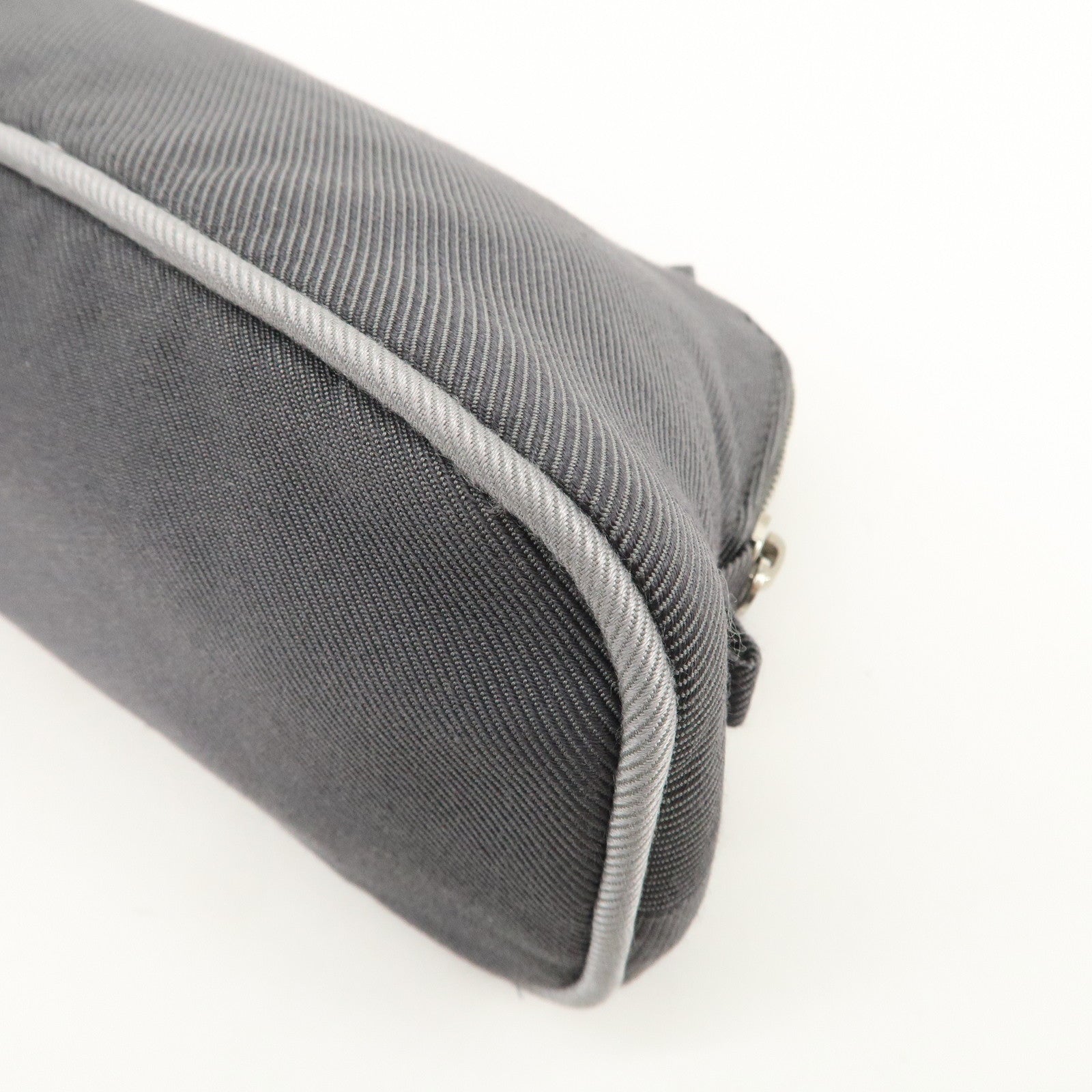 HERMES Bolide Vice Versa PM Cotton Silk Pouch Acier