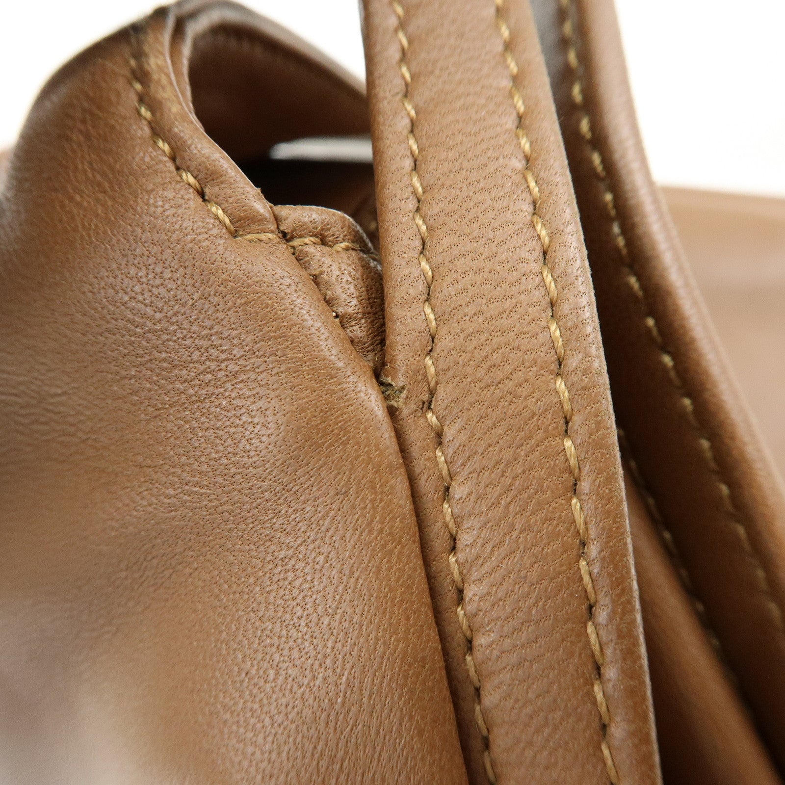 LOEWE Anagram Nappa Leather Shoulder Bag Hand Bag Brown