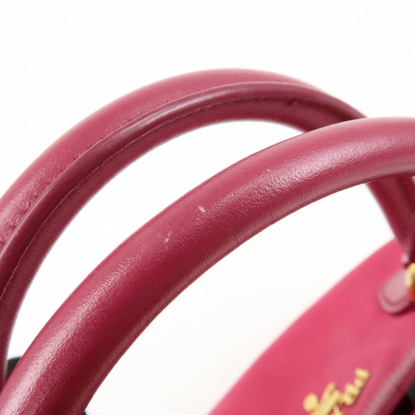 PRADA Nylon Leather 2Way Bag Hand Bag Shoulder Bag Pink 1BA172