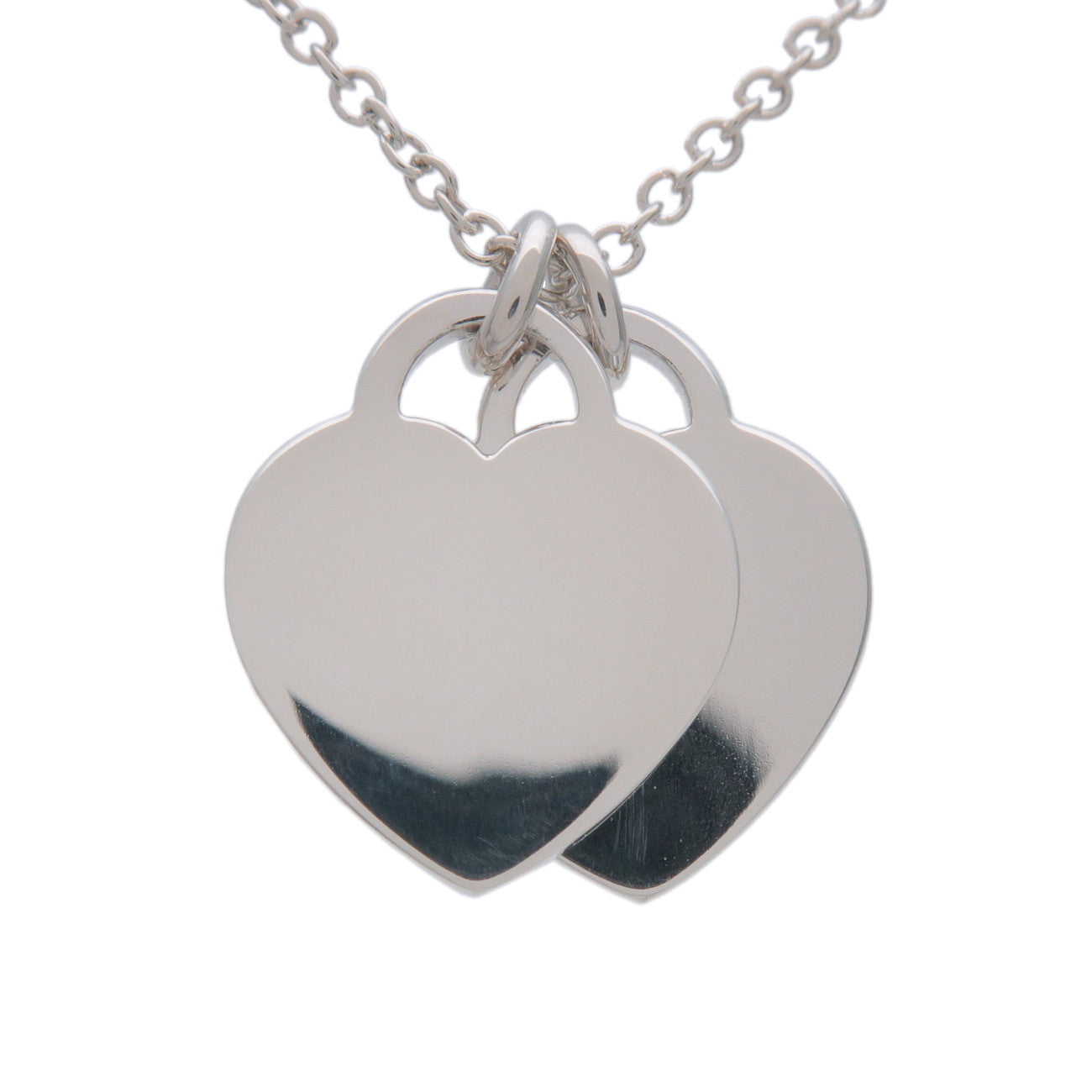 Tiffany & Co Return to Tiffany Mini Double Heart Tag Necklace SV925