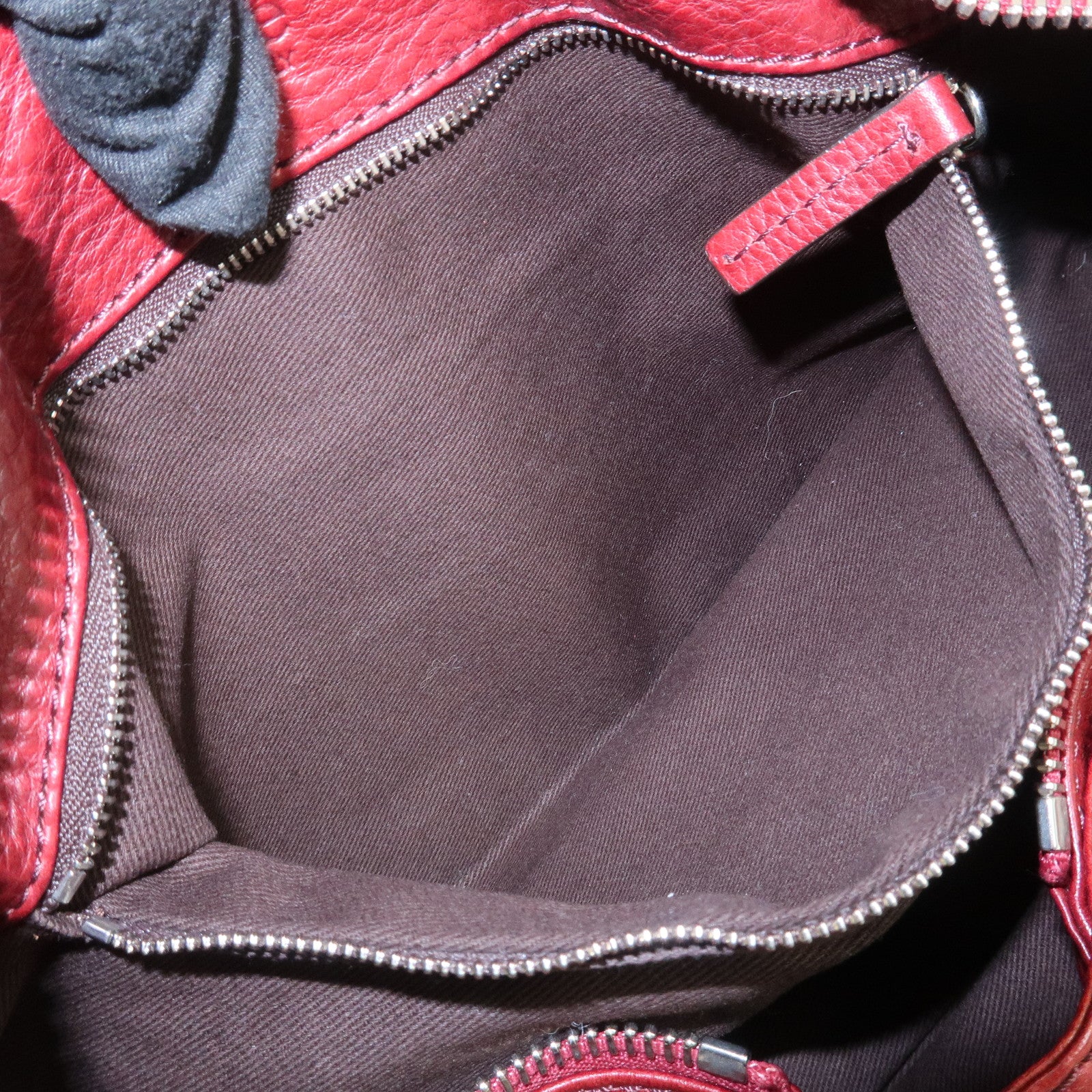 Chloe Paddington Leather Hand Bag Shoulder Bag Red