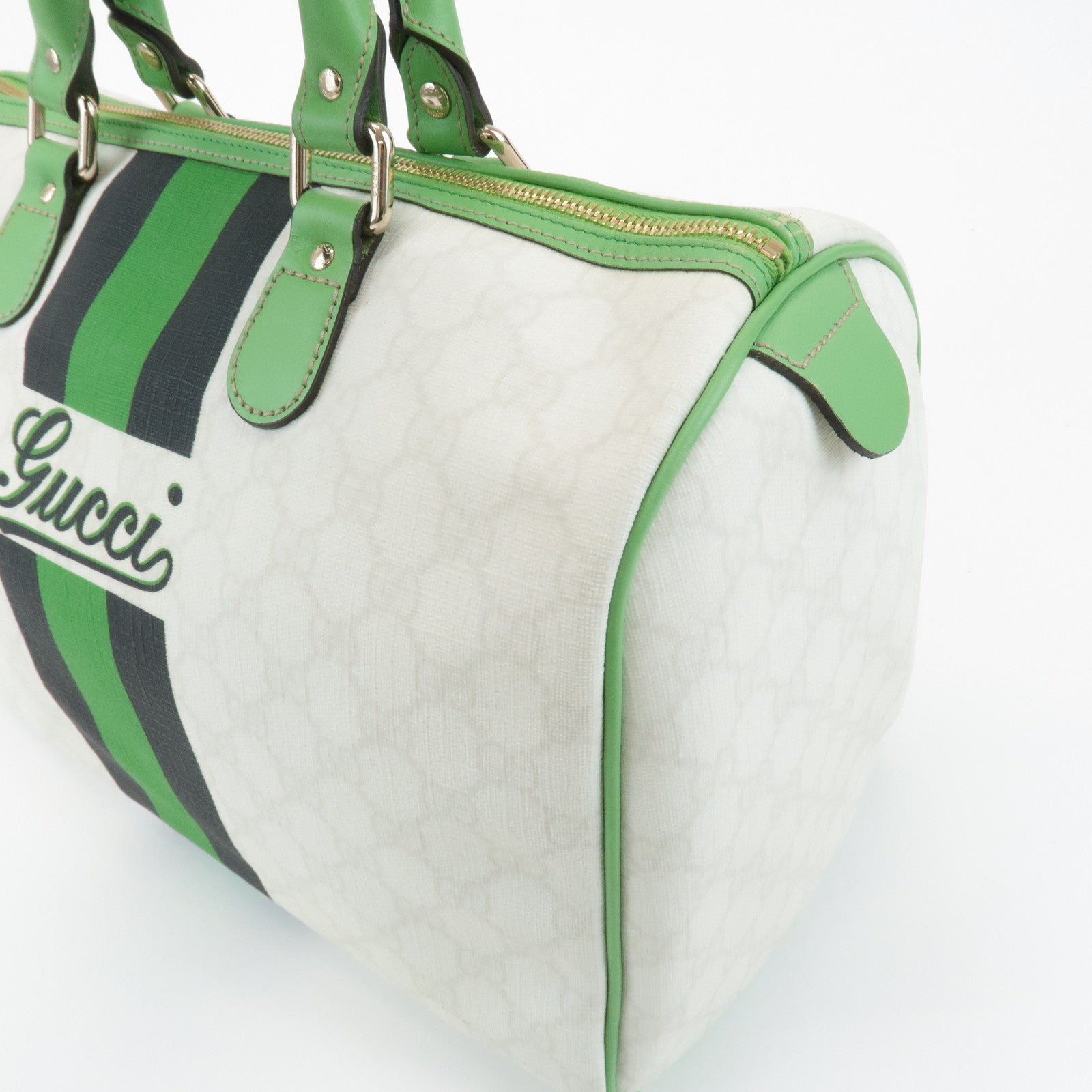 GUCCI JOY Line GG Supreme Leather Boston Bag 189895 Used