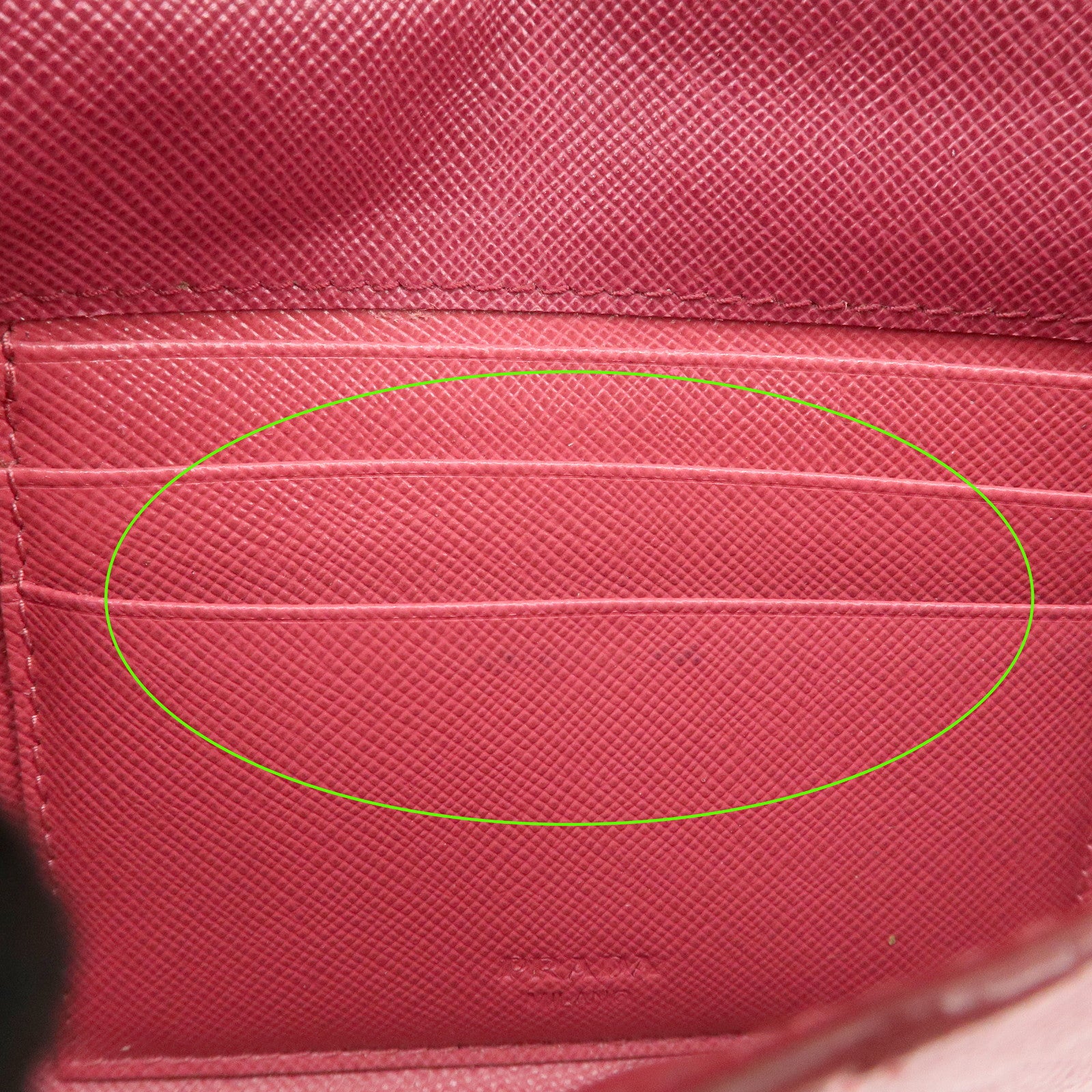 PRADA Saffiano Leather Pouch Document Folder Wallet Pink 1MF003