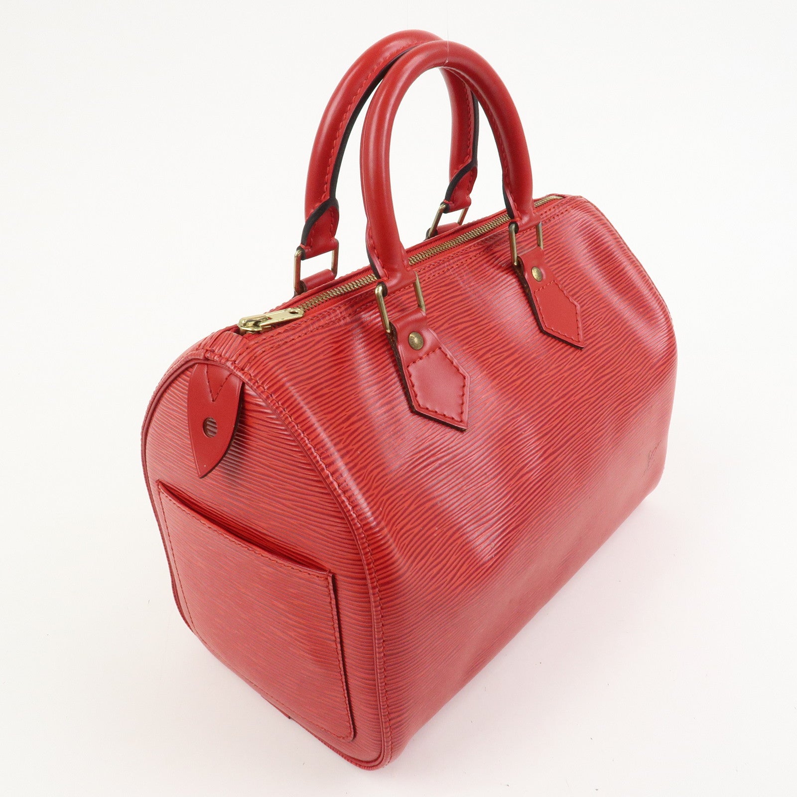 Louis Vuitton Epi Speedy 25 Hand Bag Castilian Red M43017