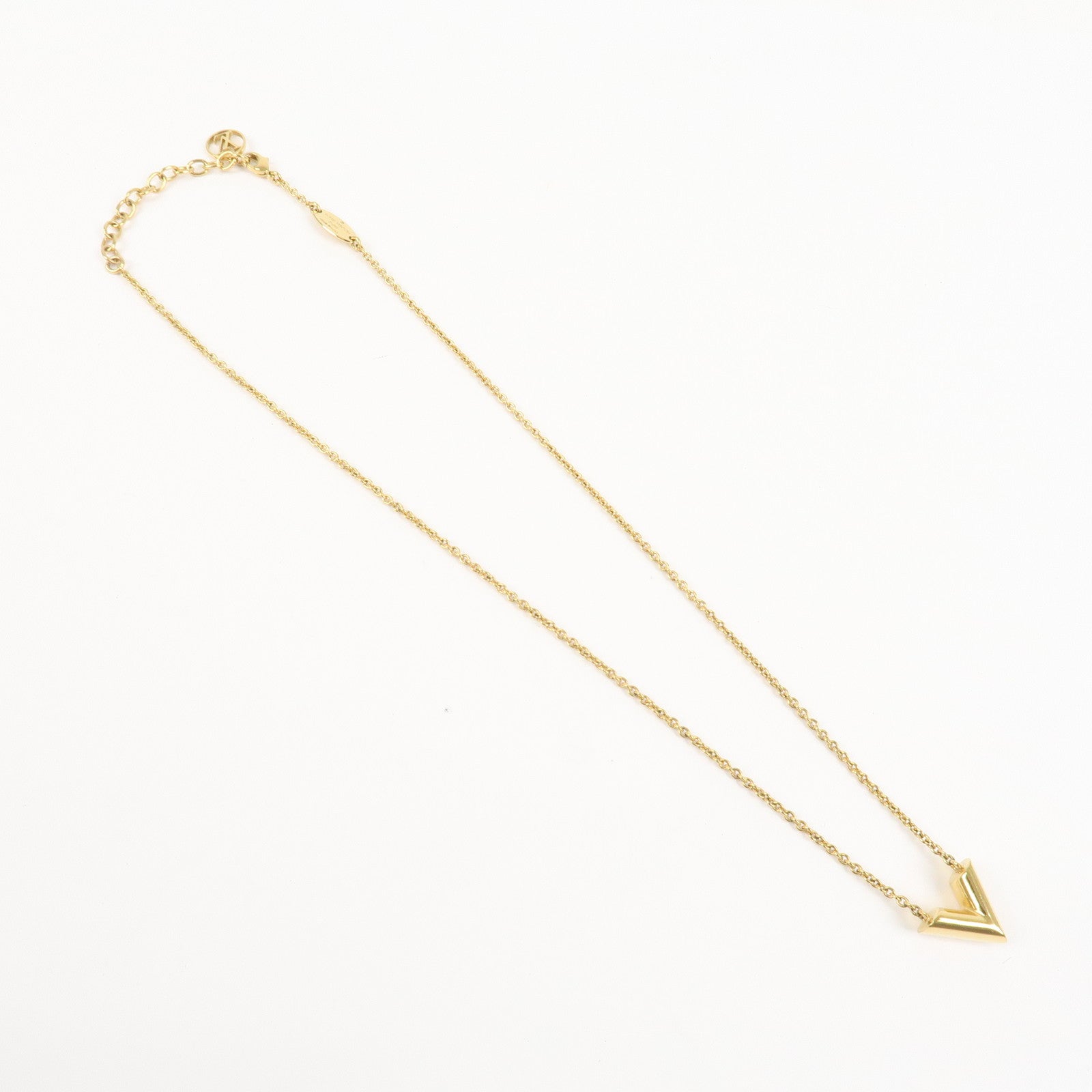 Louis Vuitton Essential V Necklace Metal Gold M61083