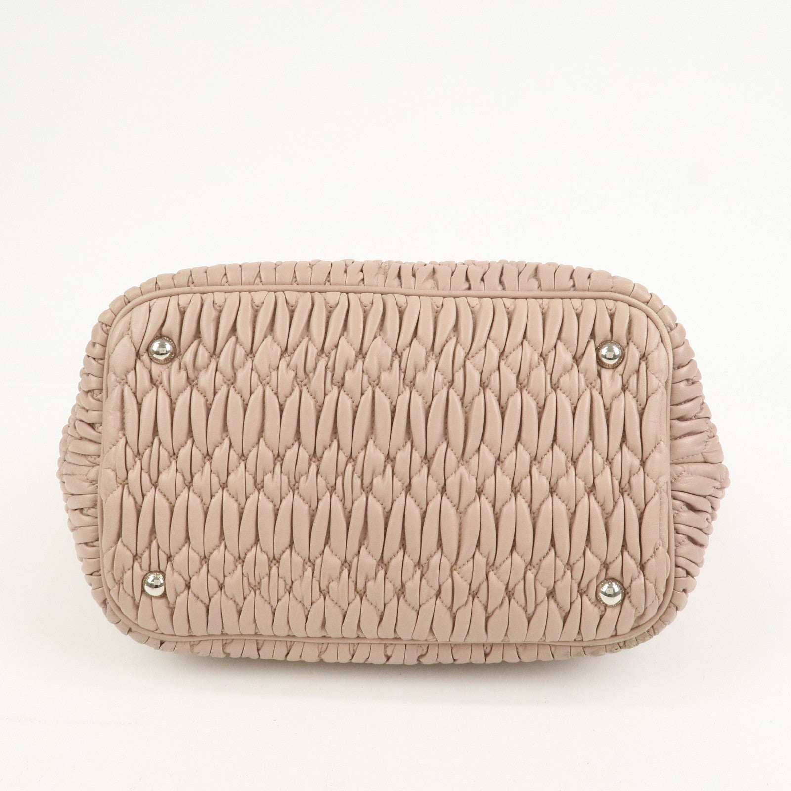MIU MIU Matelasse Nappa Crystal Leather 2Way Shoulder Bag 5BE896