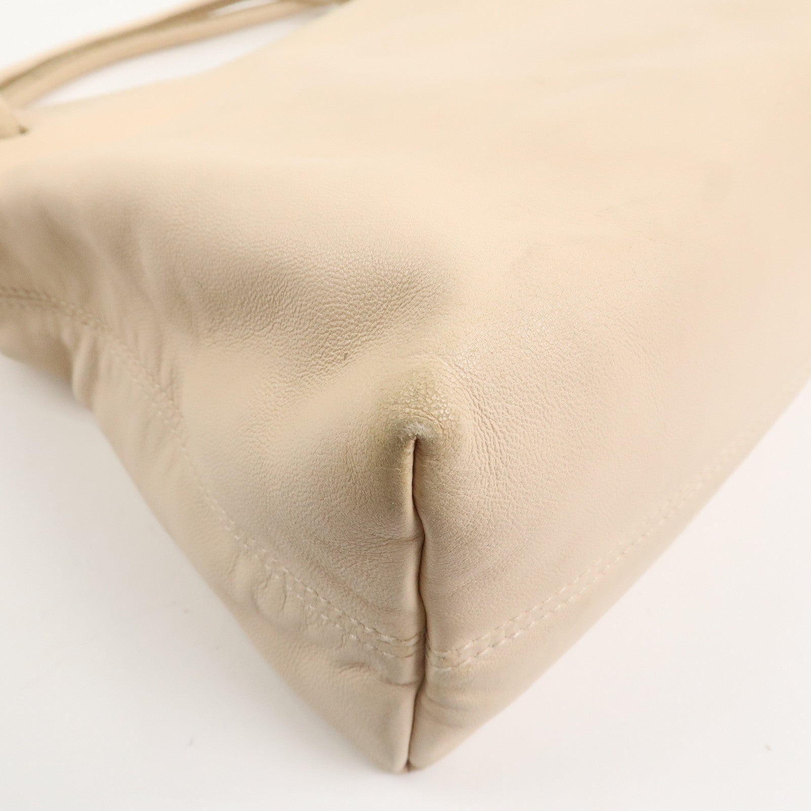 LOEWE Anagram Nappa Leather Hand Bag Shoulder Bag Beige